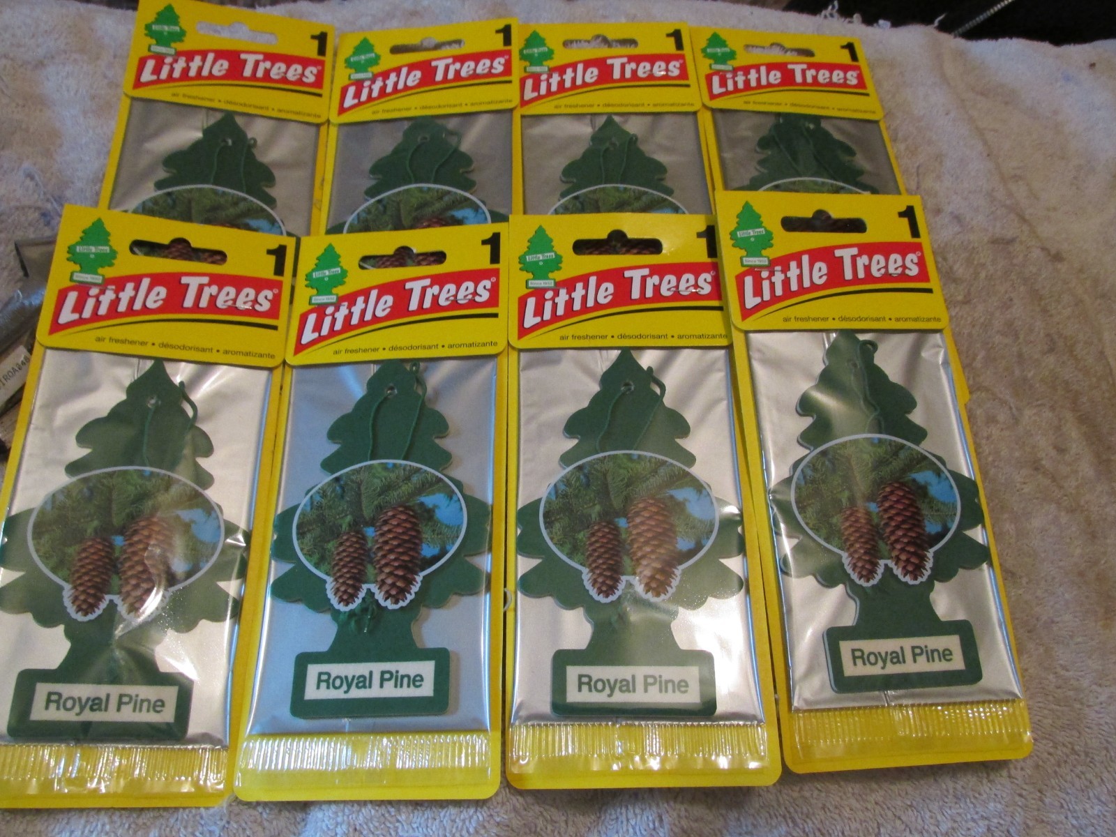 LOT OF 8 NEW Little Trees Royal Pine Hanging Air Freshener Individually Packed