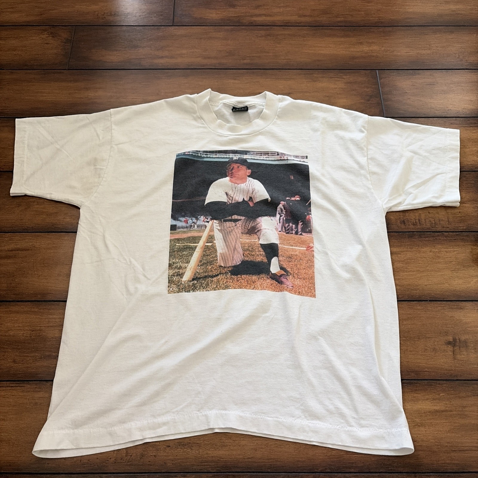 vintage 1990s NY Yankees T-shirt a graphic print of Babe Ruth SINGLE STITCH XL