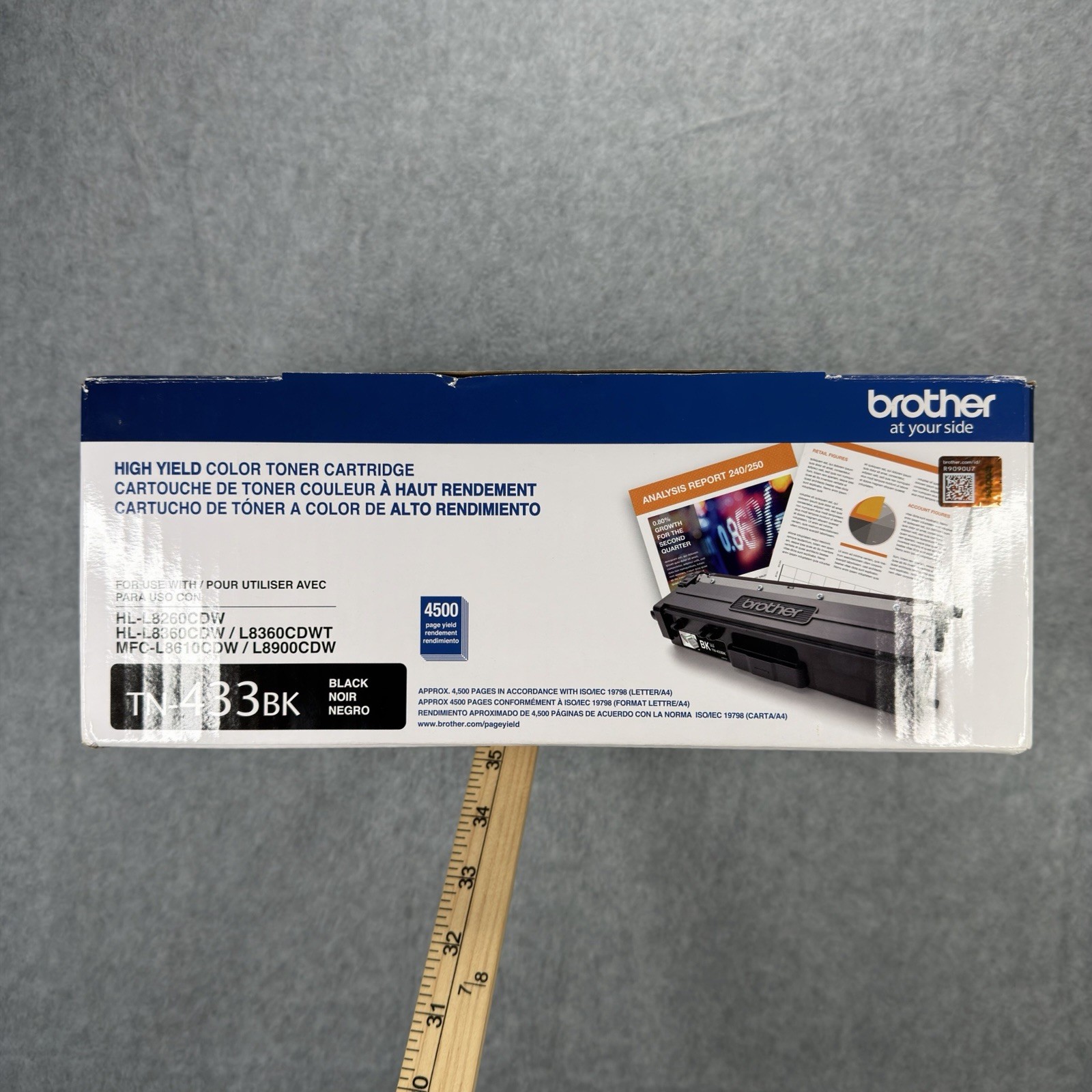 Genuine Brother TN-436BK Black Super High Yield Toner Cartridge New NWT Genuine Brother TN-436BK Black Super High Yield Toner Cartridge New NWT