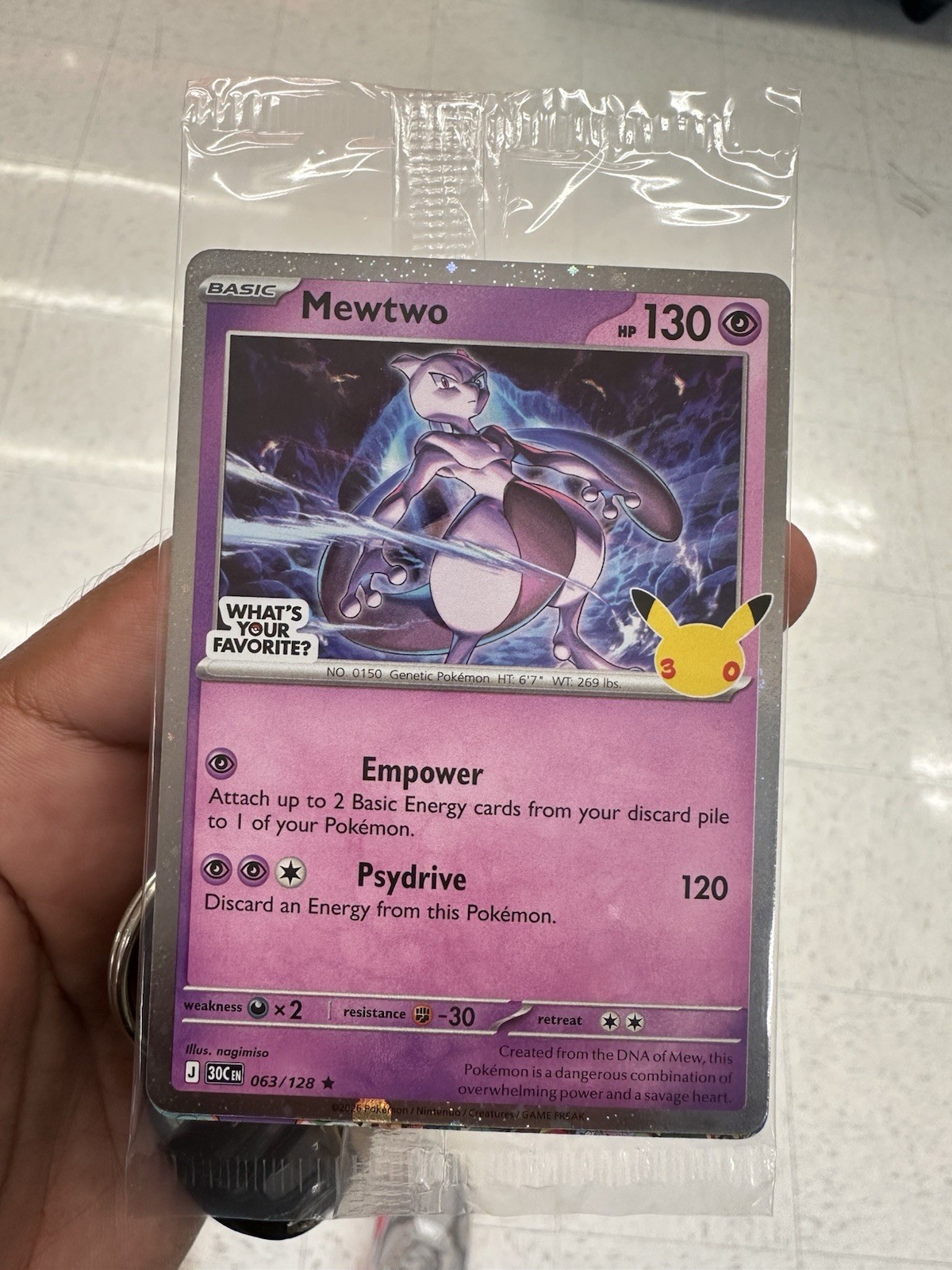 Target Mewtwo Pokemon Promo Family Event 30th Anniversary (Sealed)