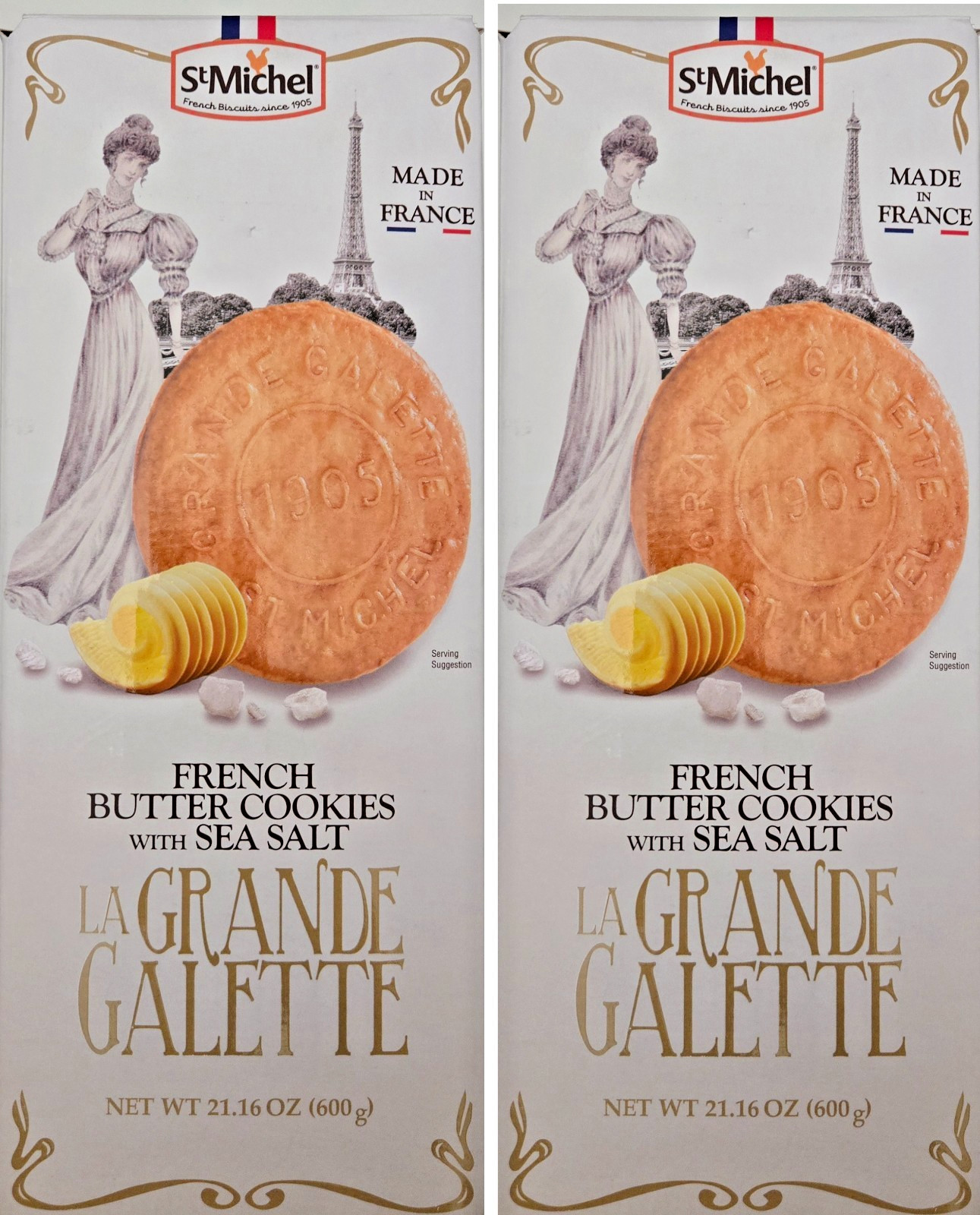 St Michel La Grande Galette French Butter Cookies 21.6oz 600g 2-Pack St Michel La Grande Galette French Butter Cookies 21.6oz 600g 2-Pack