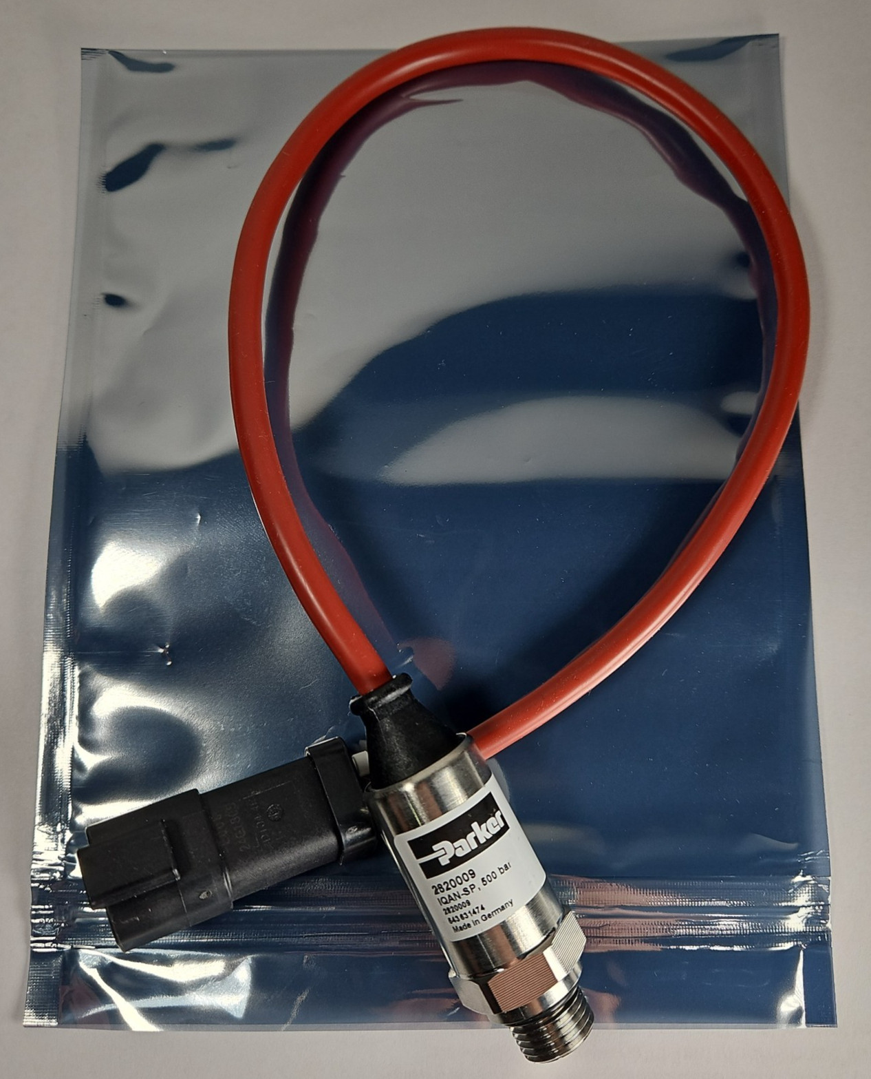New OEM Parker 2820009 Pressure Sensor IQAN-SP 500 Bar Module Cable Transducer