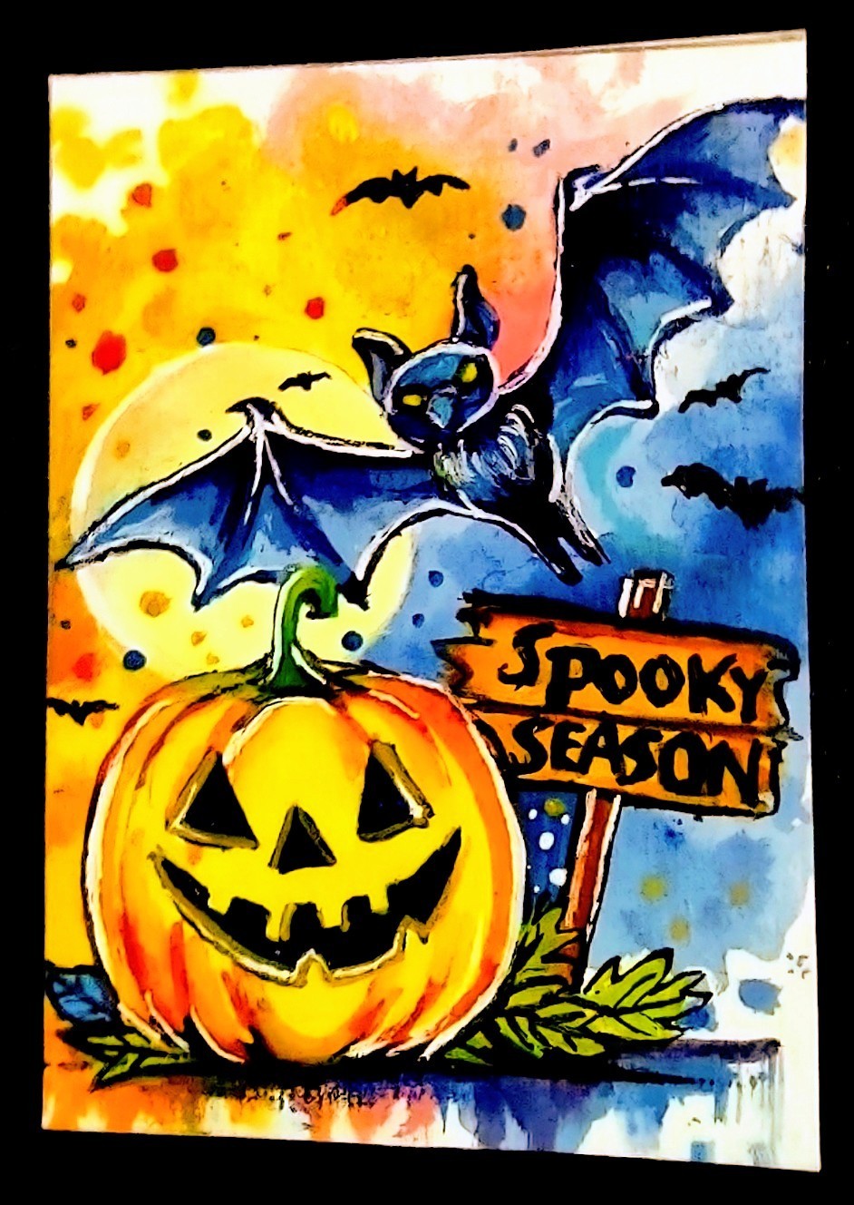 ACEO Hand Painted Art Card. Signed By Artist. Hand Painted Not A Print