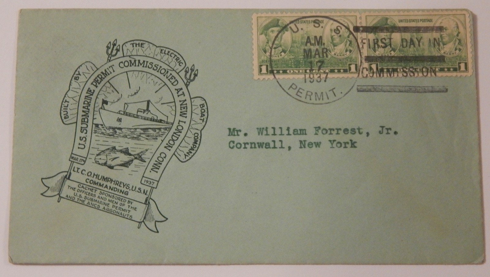 USS Permit (SS 178) commissioned March 17 1937