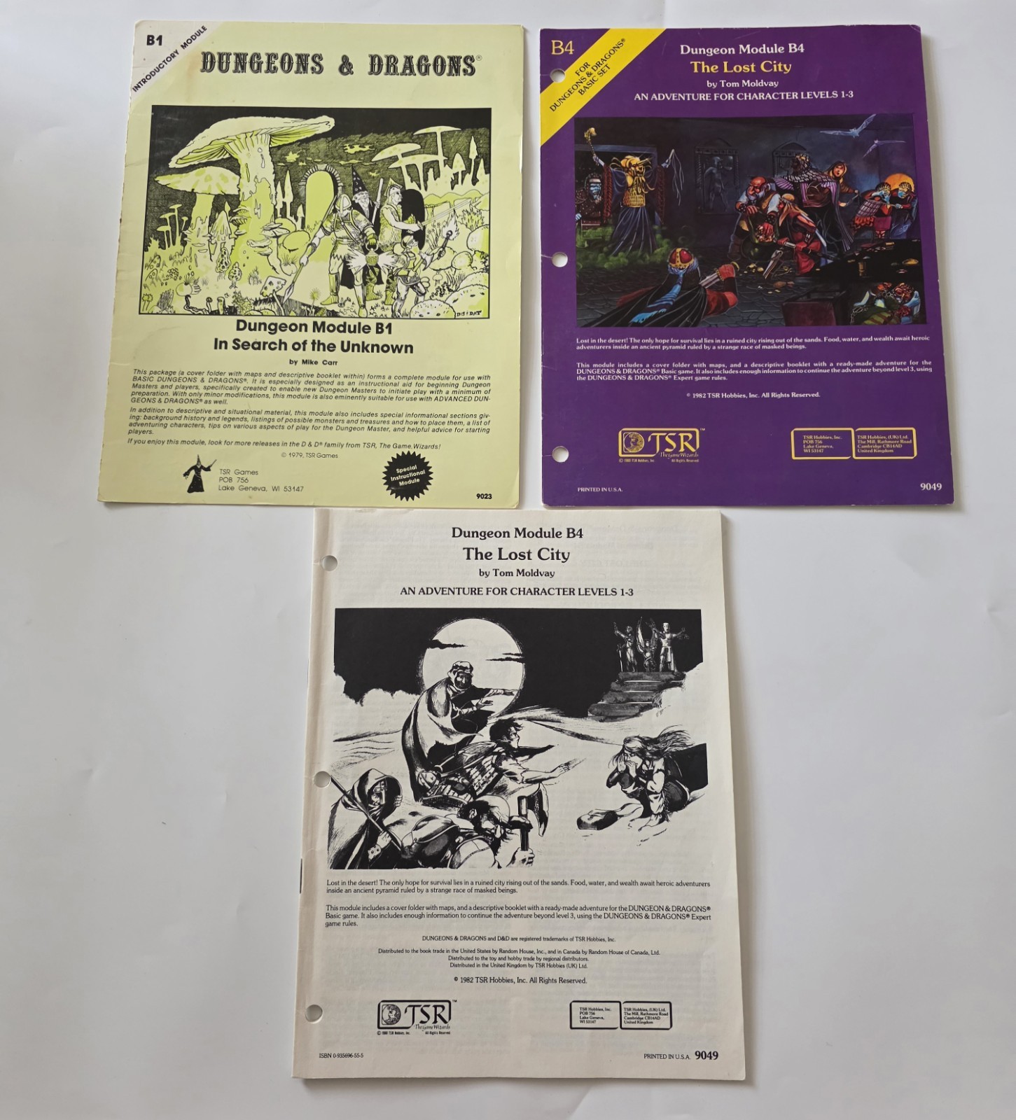 AD&D B1 B4 B4 Series Modules 1978 Dungeons & Dragons