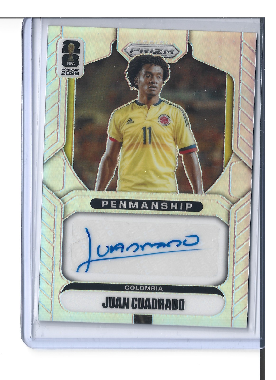 2026 Prizm World Cup Penmanship Silver #P-JC Juan Cuadrado Colombia AUTO /75 2026 Prizm World Cup Penmanship Silver #P-JC Juan Cuadrado Colombia AUTO /75