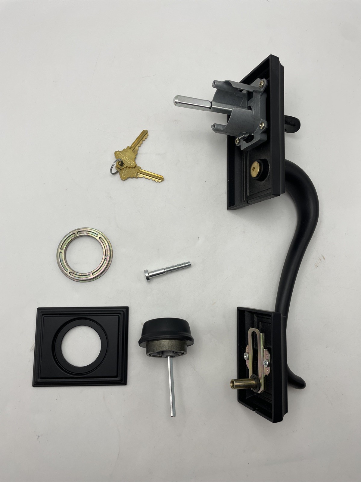 Schlage F58 ADD 622 Outside Handleset Grip Matte Black - MISSING LATCH HARDWARE