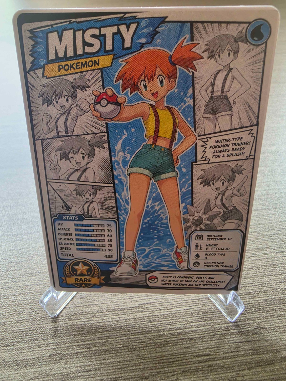 Misty Pokemon Manga edition Anime Card Custom Neko Nevi Series
