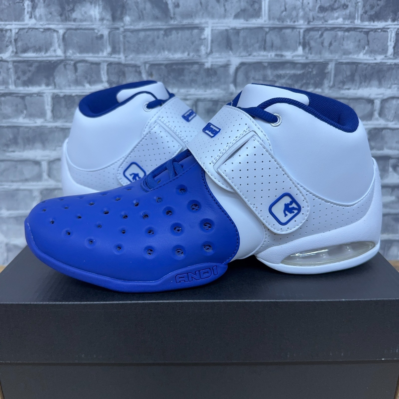 And 1 Chosen One White Blue Silver Basketball AD90034MWDS Mens Size 9.5 New And 1 Chosen One White Blue Silver Basketball AD90034MWDS Mens Size 9.5 New