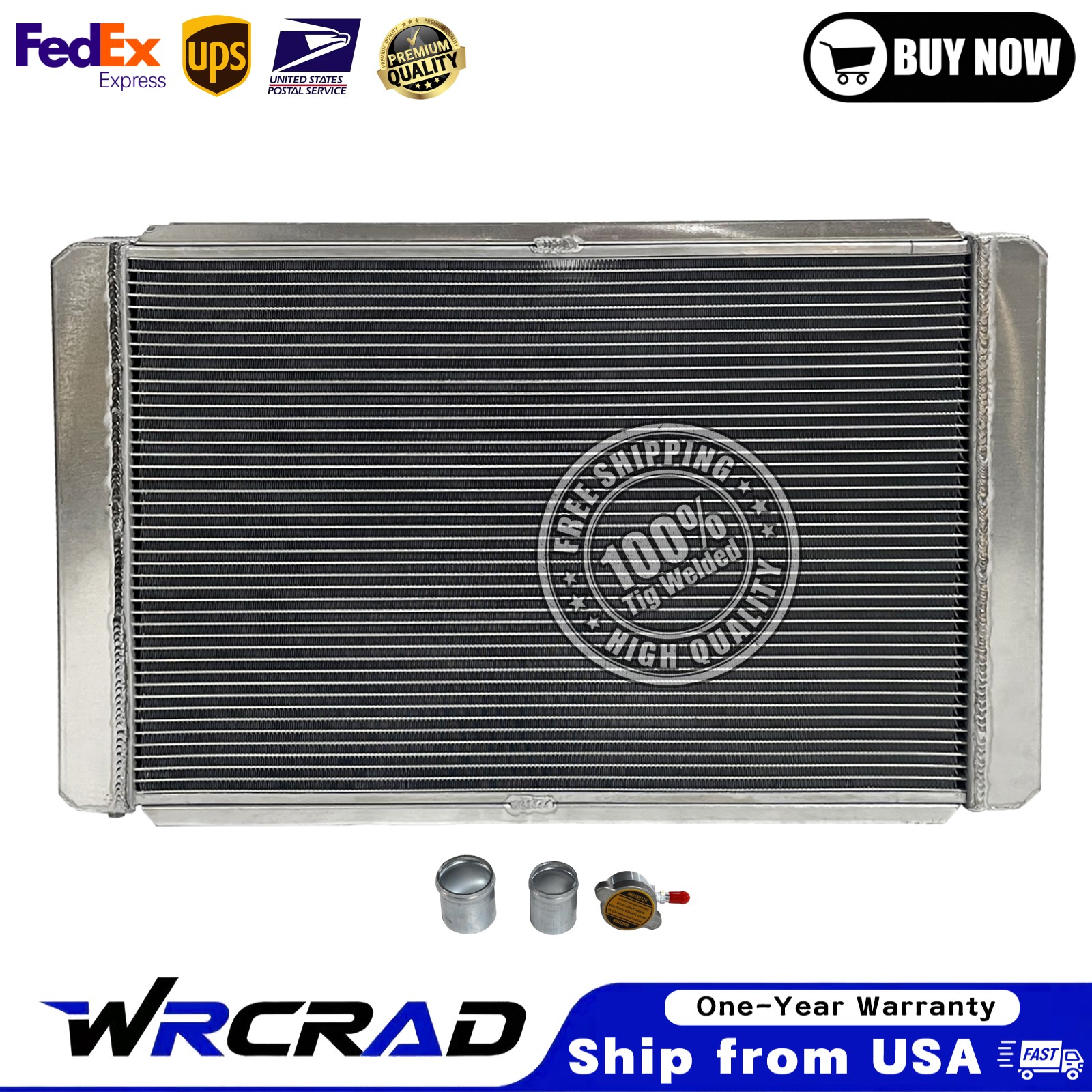 Universal Aluminum Radiator&Kit 209687B Crossflow or Downflow 24