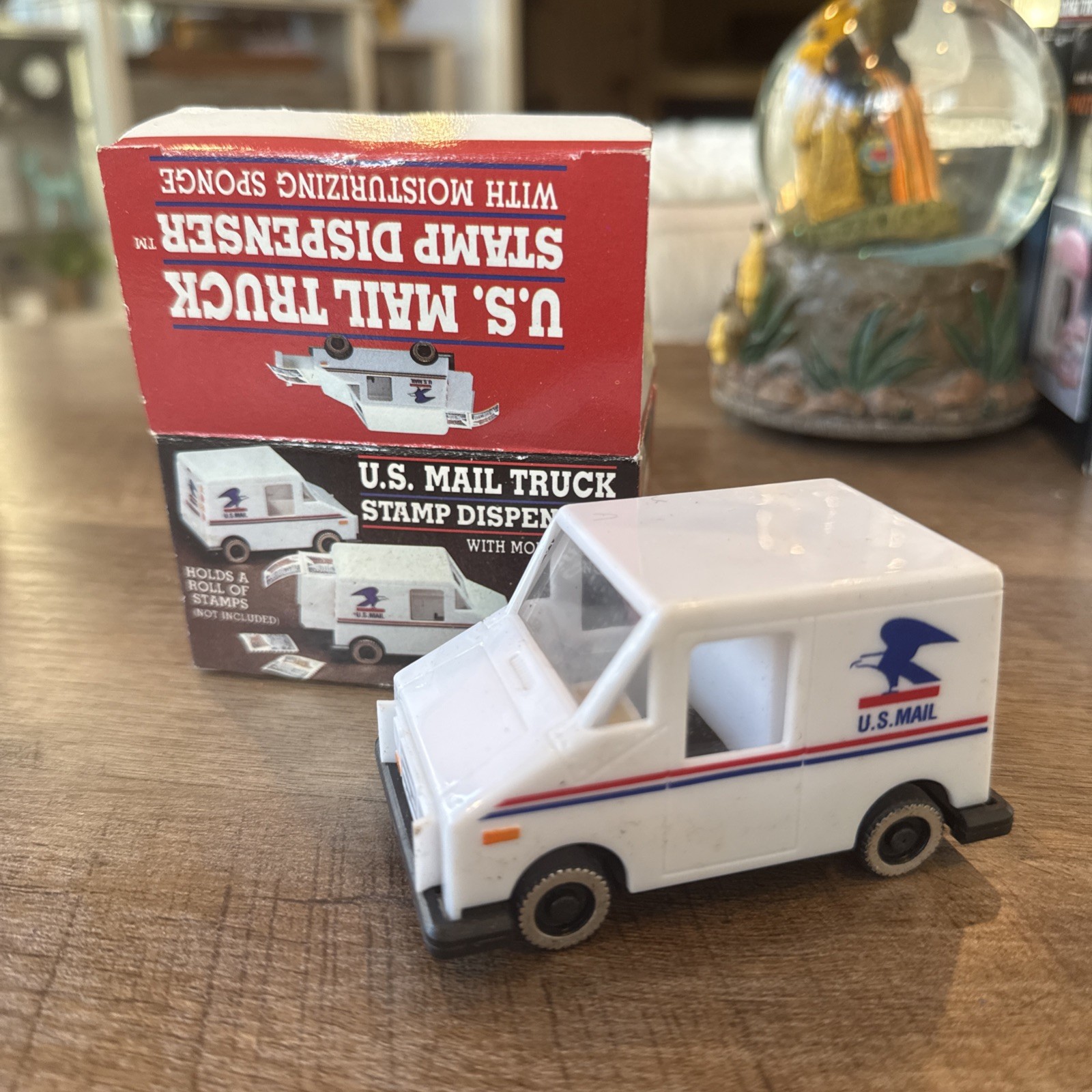 Vtg J.S.N.Y. U.S. MailTruck Stamp Dispenser W/Moisturizing Sponge #9506 New Rare