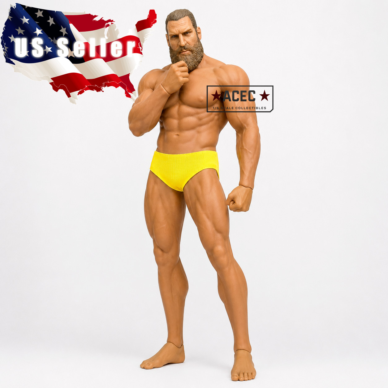 Custom Uncensored PHICEN 1/6 Bearded Warrior Muscular Male Seamless Figure Set Custom Uncensored PHICEN 1/6 Bearded Warrior Muscular Male Seamless Figure Set