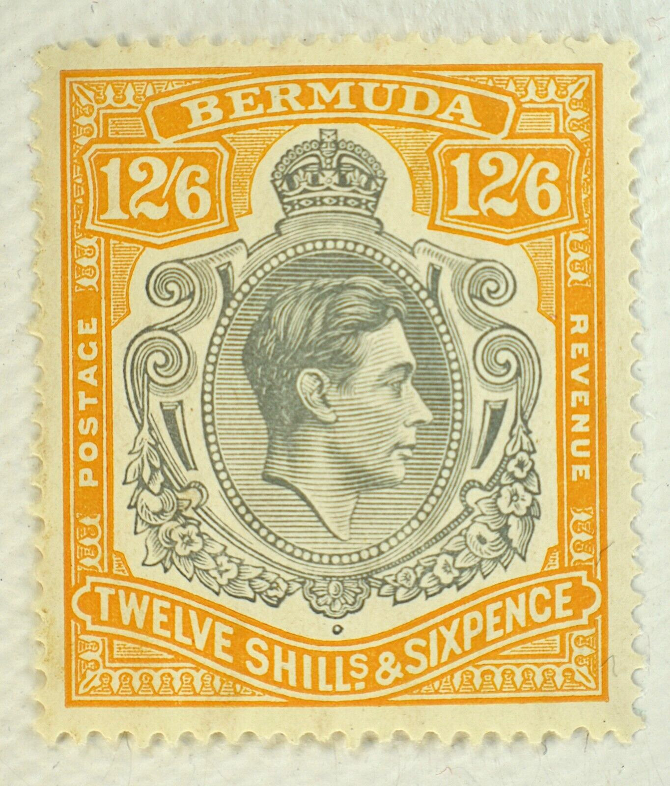 BERMUDA SCOTT #127 KGVI MH OG, 1938-51