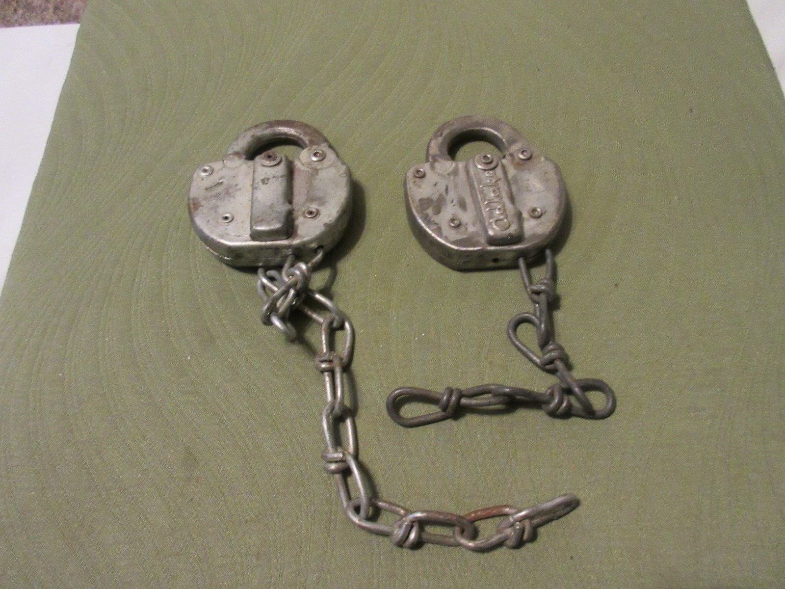 Vintage Adlake Railroad Lock with Chain