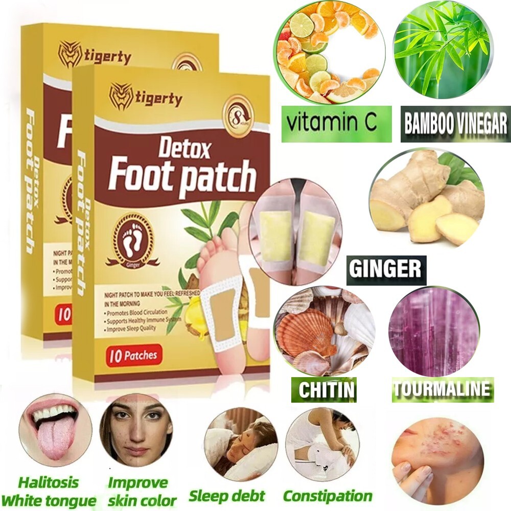 20Pcs Foot Detox Patches Foot Pads for Stress Relief Better Sleep Care Plaster