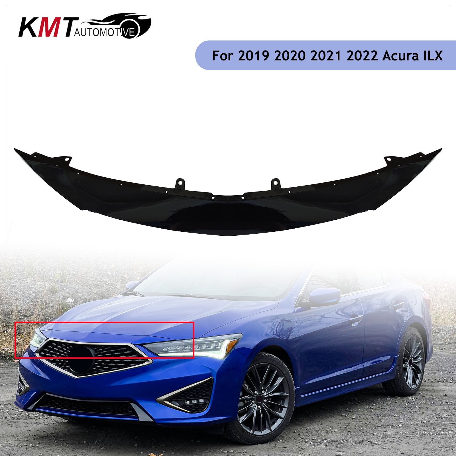Upper Grille Trim For 2019-2022 Acura ILX Base Sedan 2.4L Black #71105T3RA00ZC Upper Grille Trim For 2019-2022 Acura ILX Base Sedan 2.4L Black #71105T3RA00ZC