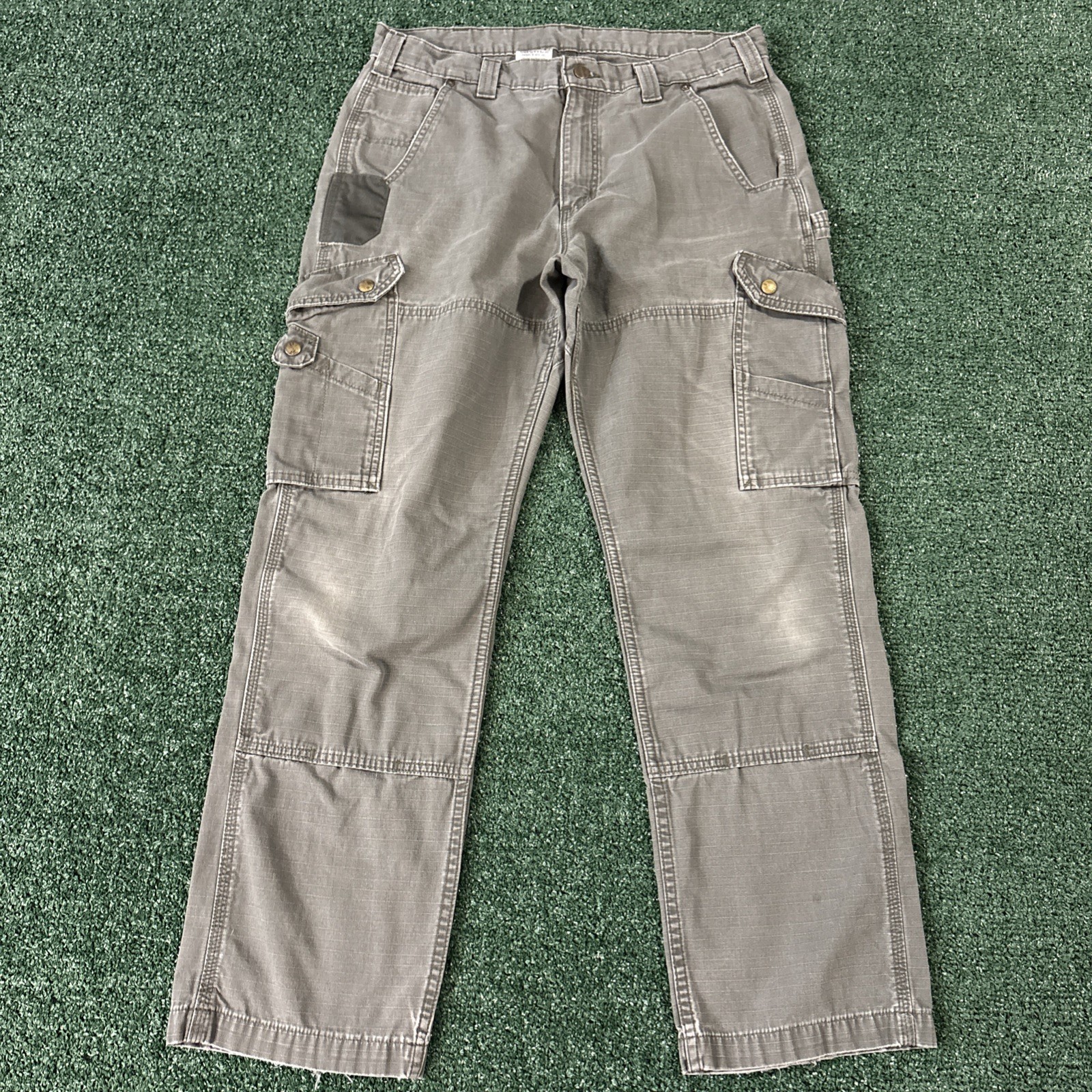 VTG Carhartt Men\'s Cargo Double Knee Pants 34x30 B342-MOS Green Cargo Ripstop VTG Carhartt Men\'s Cargo Double Knee Pants 34x30 B342-MOS Green Cargo Ripstop