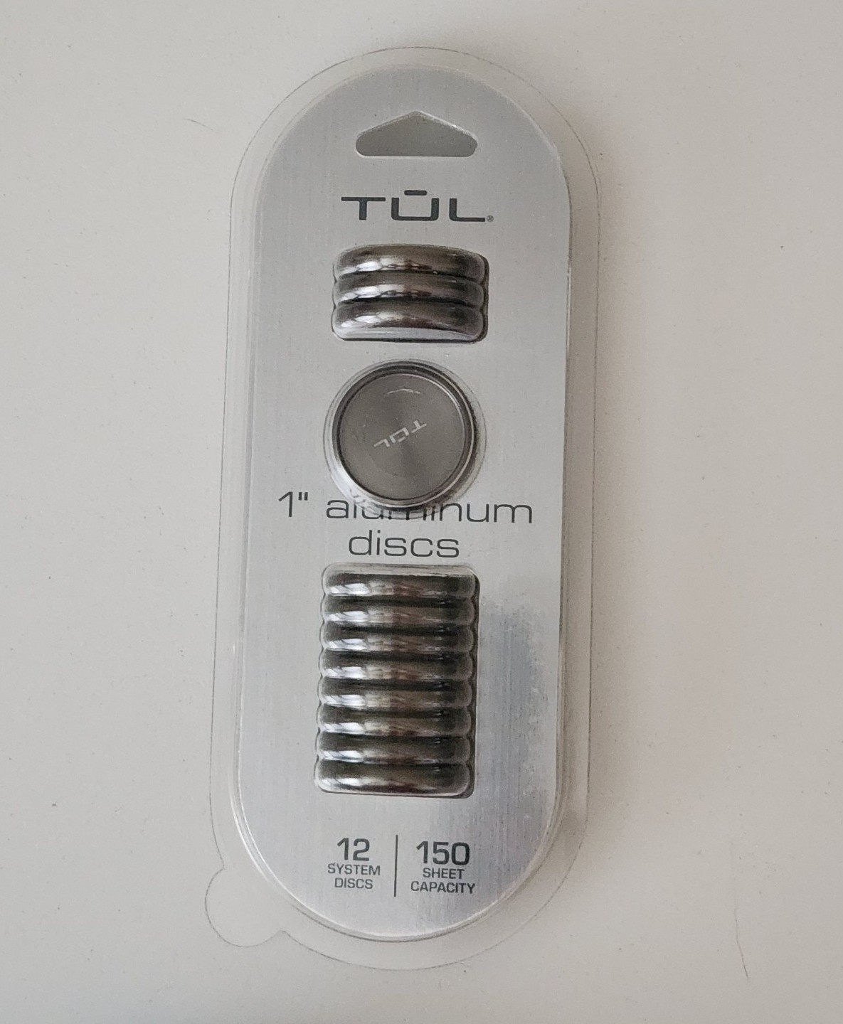 TUL 1” Aluminum 12 Discs Silver Custom Note Taking System 150 Sheet Expansion Pk