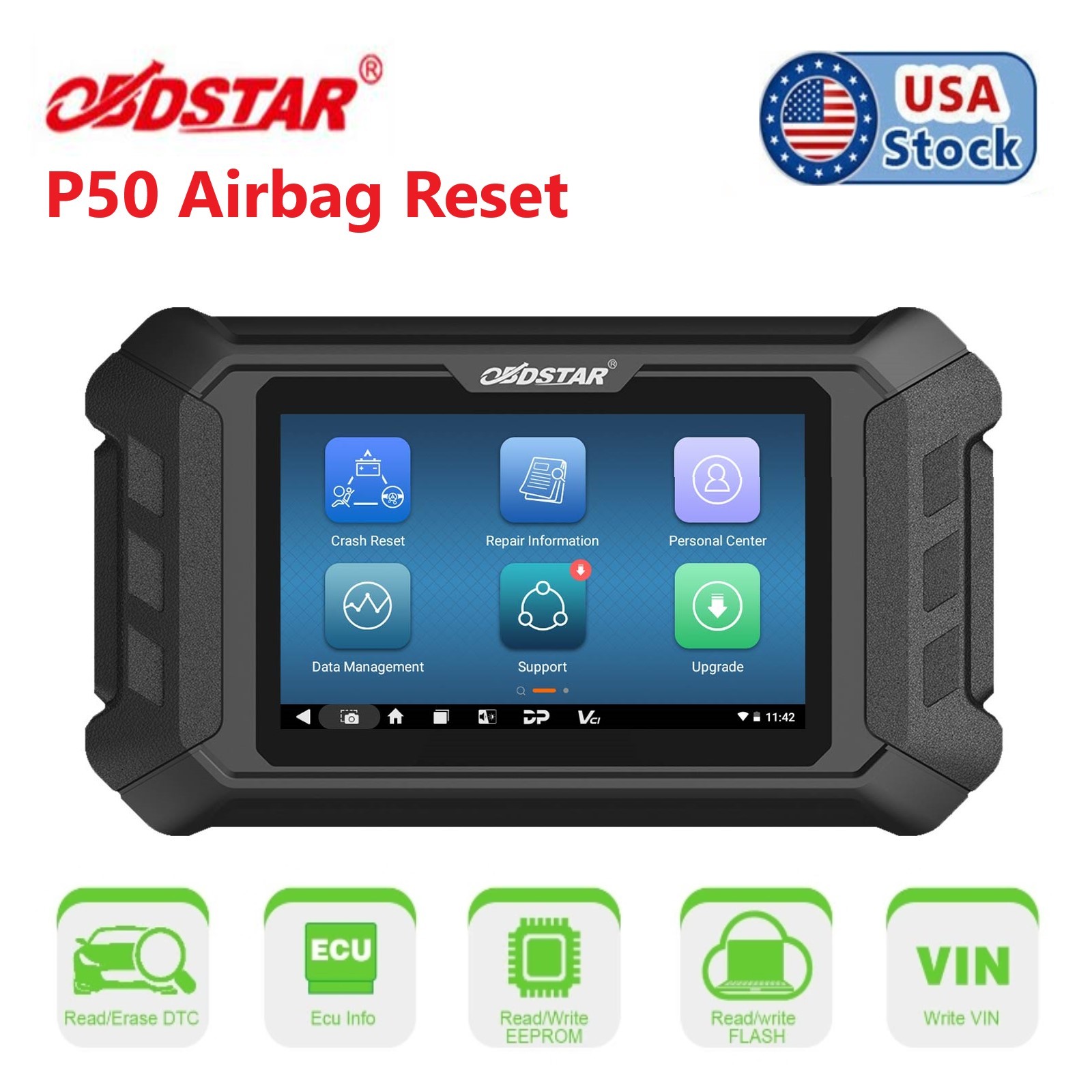 OBDSTAR P50 Reset Equipment Covers 90 Brands and 12400+ E-C-U Part No.