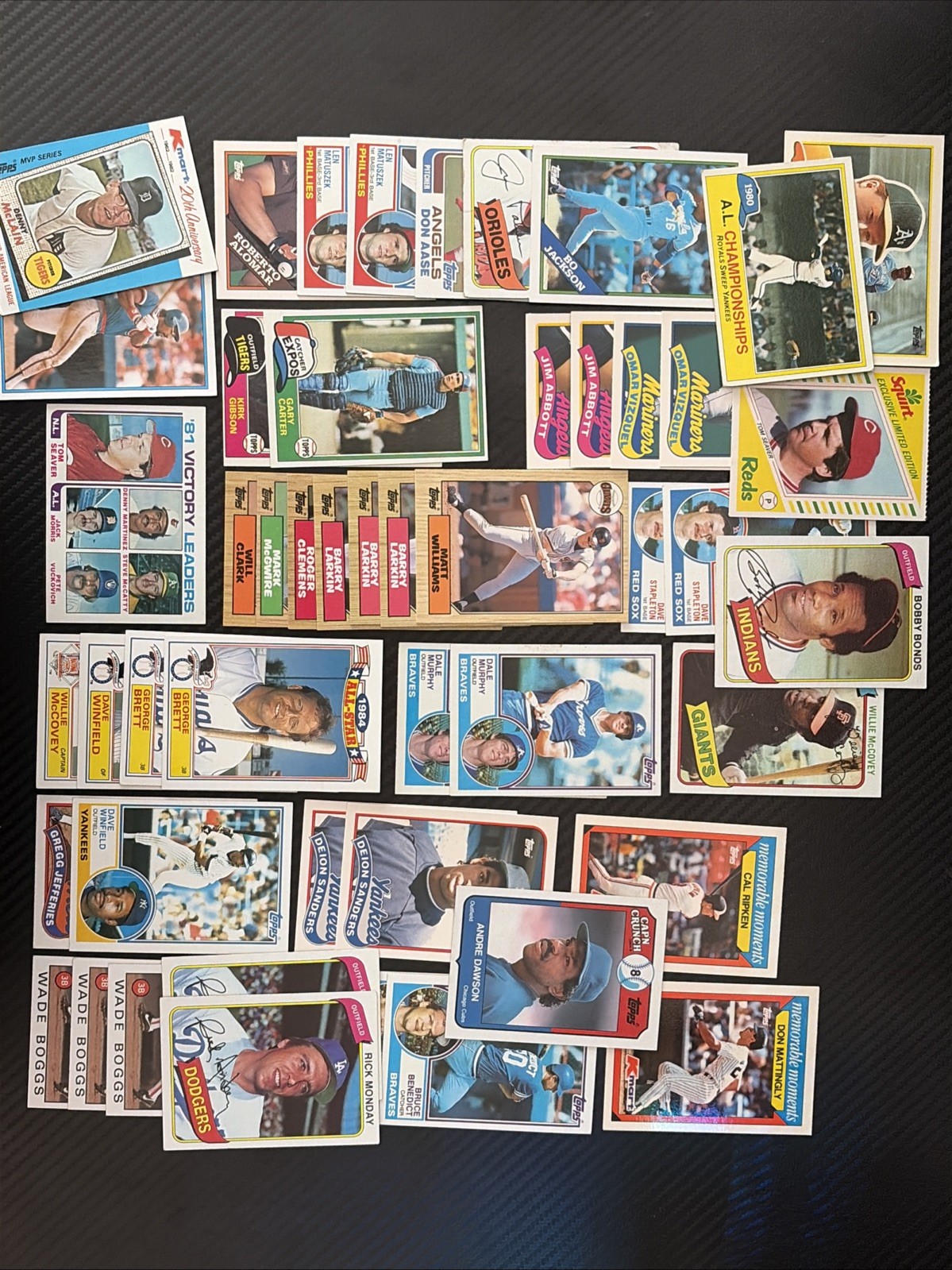 1980s Topps Baseball Card Lot Various Years VG/EX Cond 50 Count (V19)