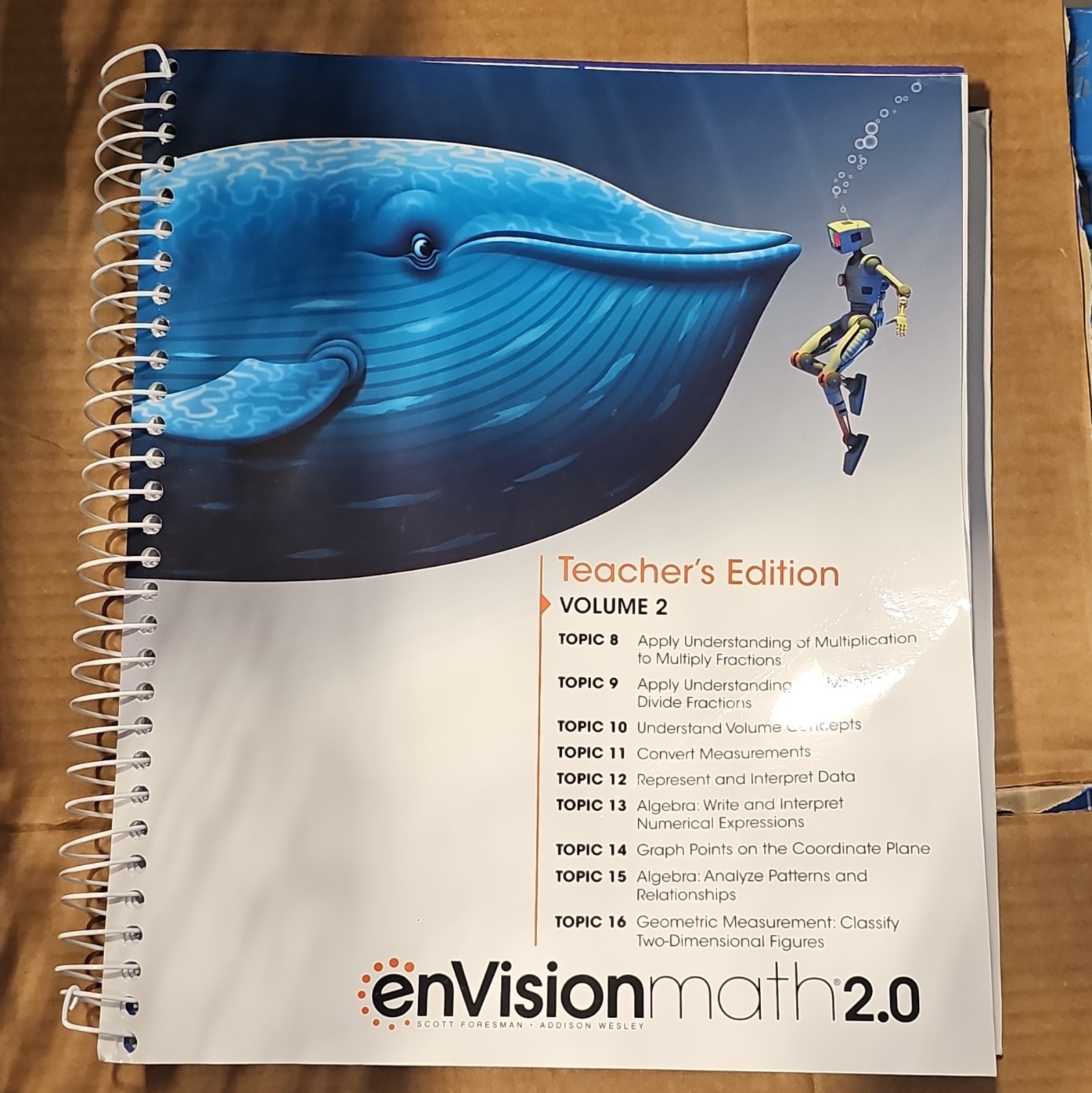 Pearson enVisionmath 2.0 Teacher's Edition Vol 2 Topics 8-16 Spiral Bound 2017 Pearson enVisionmath 2.0 Teacher's Edition Vol 2 Topics 8-16 Spiral Bound 2017
