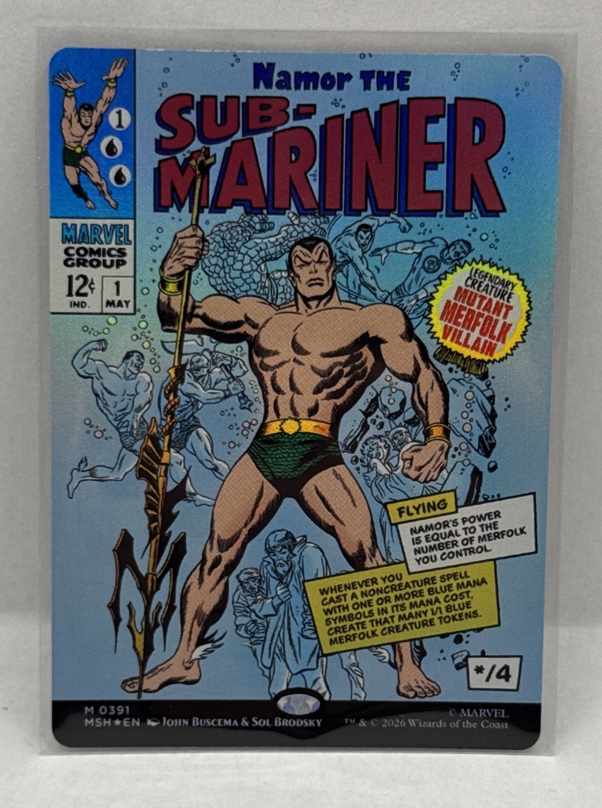 Namor the Sub-Mariner (Borderless) (0391) Marvel Super Heroes Foil Namor the Sub-Mariner (Borderless) (0391) Marvel Super Heroes Foil