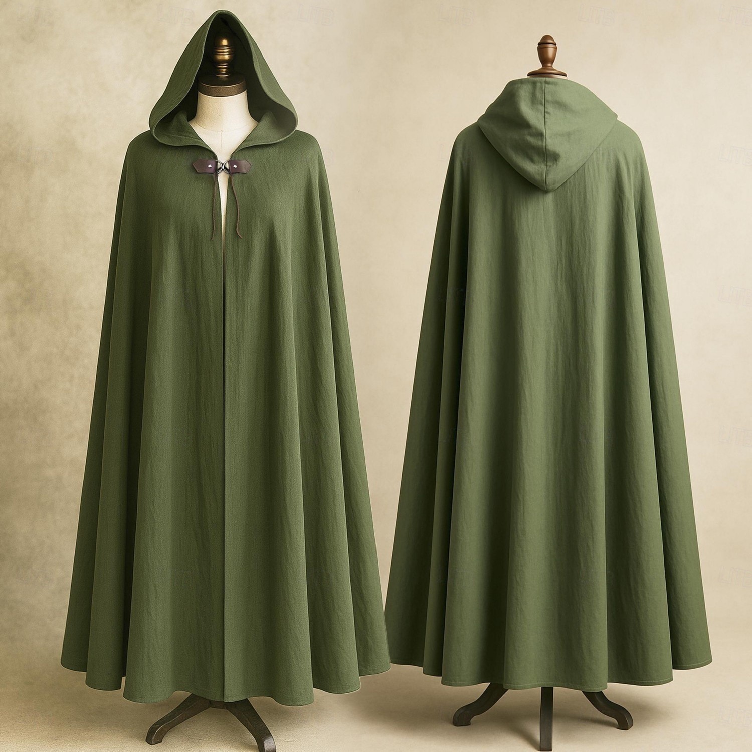 Men's Medieval Renaissance Cape Outfit Viking Ranger Costume Set LARP