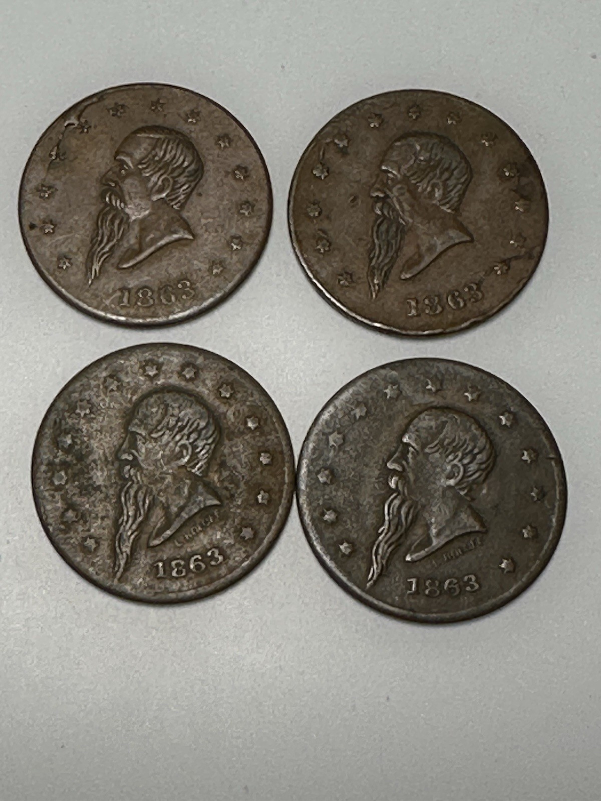 One Of Four- Lindenmueller Hard Times Token.