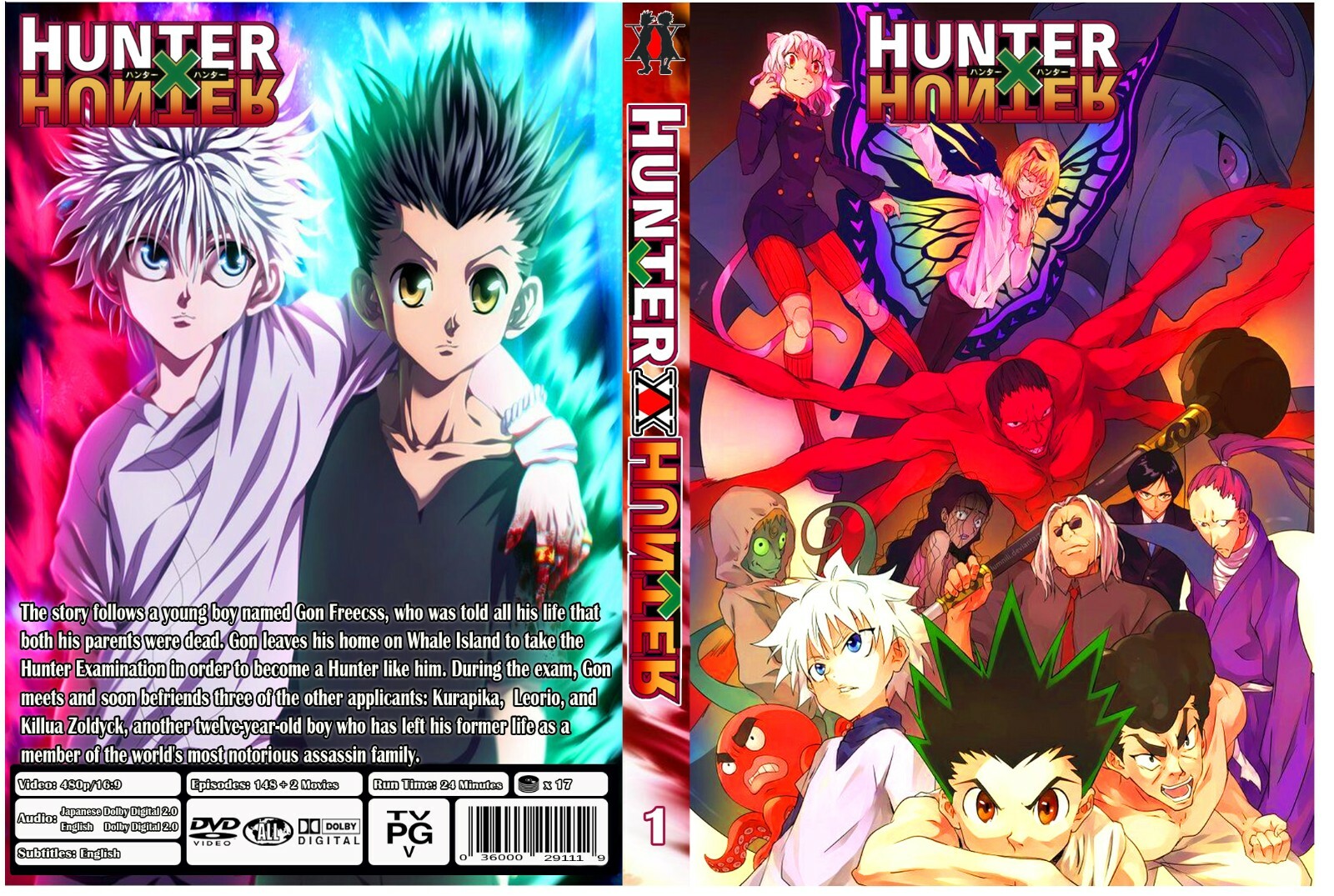 Hunter x Hunter Anime DVD (Episodes 1-148 + 2 Movies) Audio Jpn/Eng & Eng Subs 