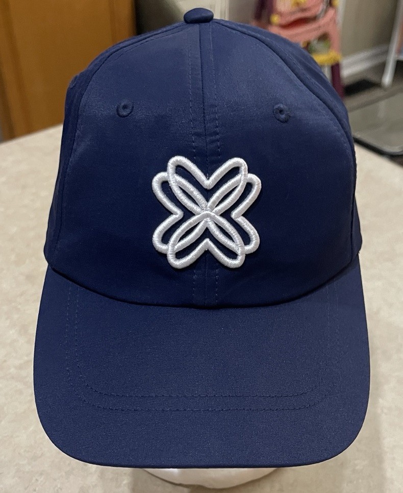 Lilly Pulitzer Run Around Hat Cap Navy Blue Clover Logo NWOT Strapback