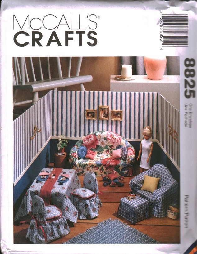 8140 UNCUT Vintage McCalls Sewing Pattern Doll Furniture 11.5\