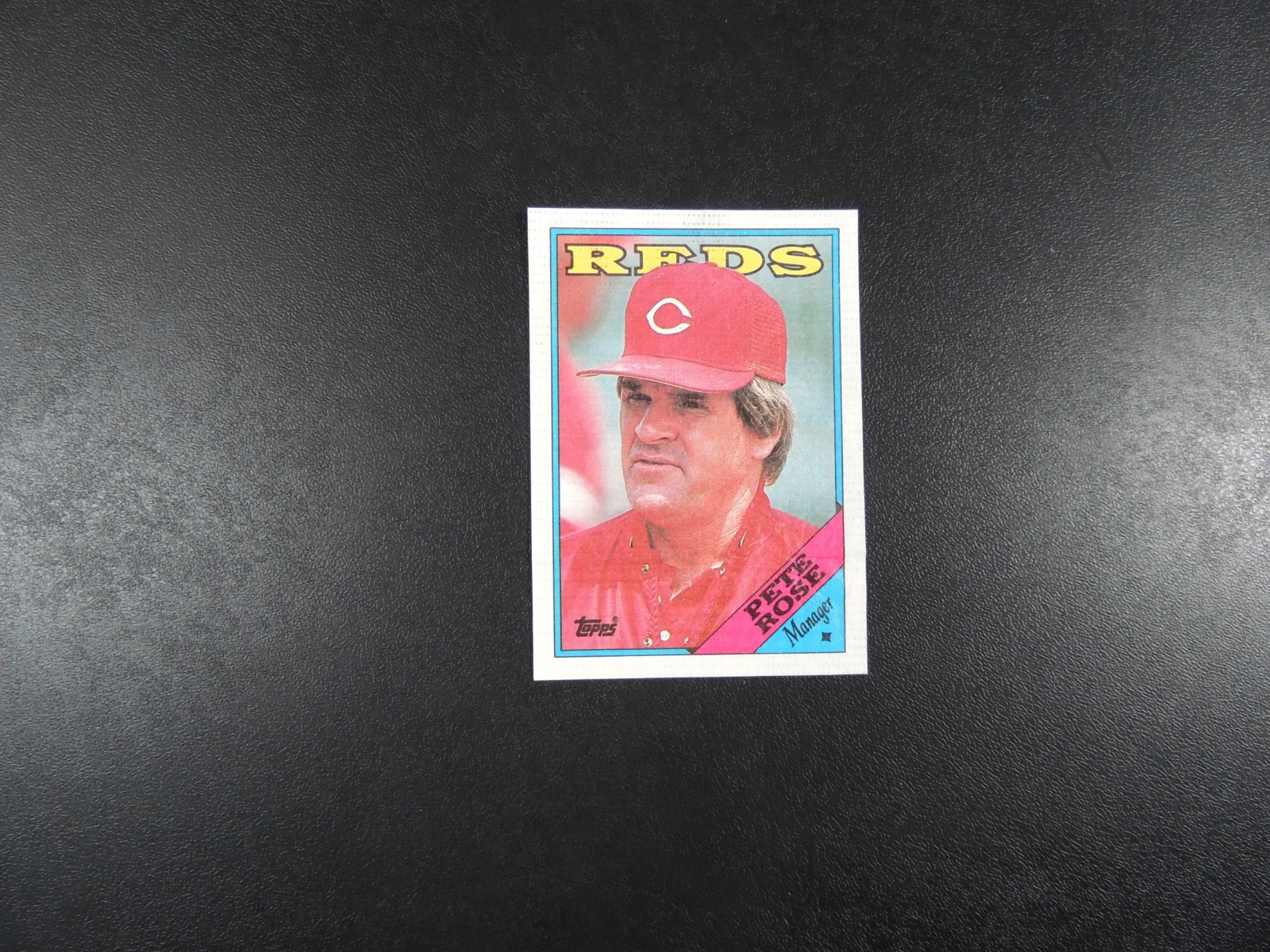 1988 Topps Cloth Blank Back Test Baseball Card Pete Rose Reds Proof Promo