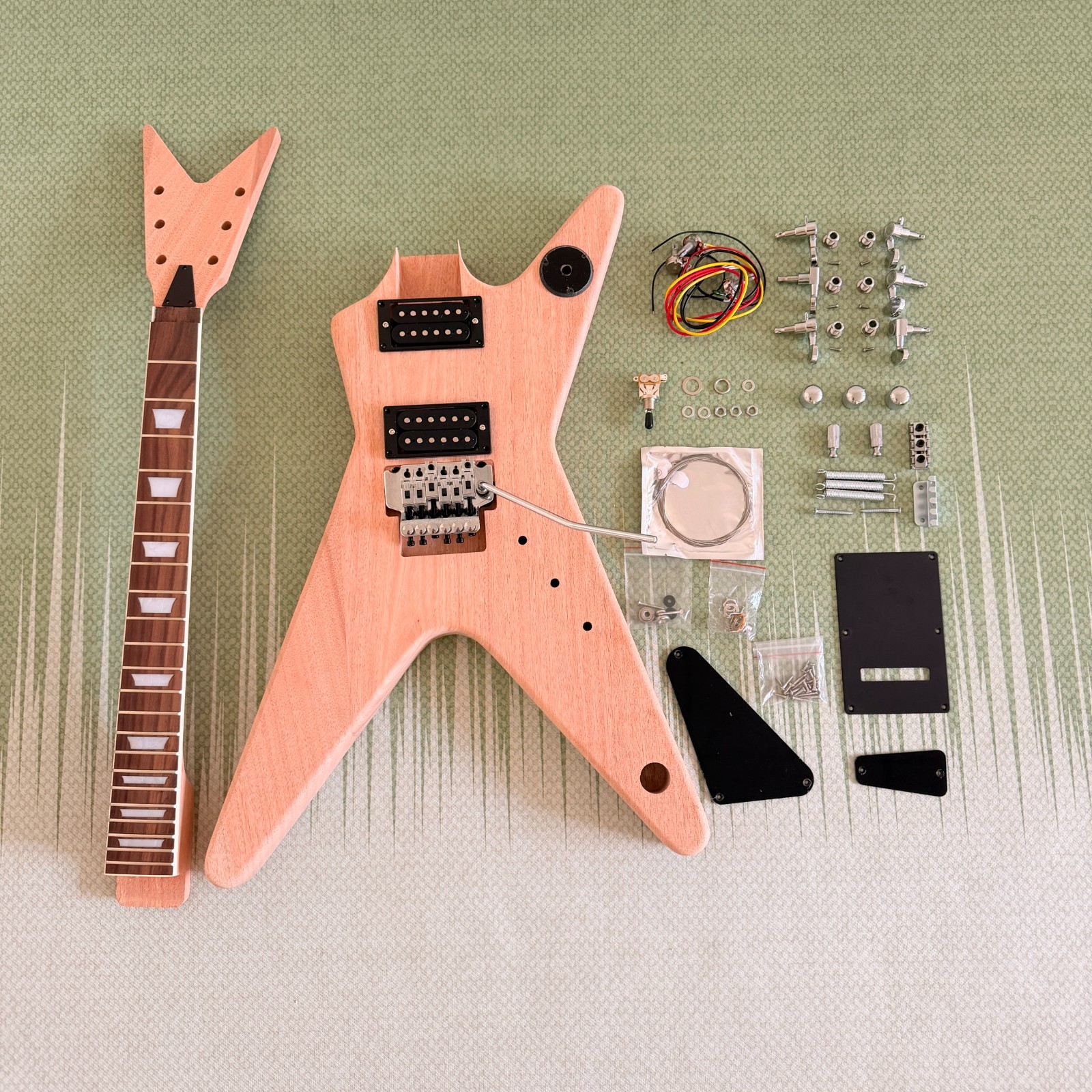 DIY Dean Electric Guitar Kit Rosewood Fretboard Mahogany body CR part set neck