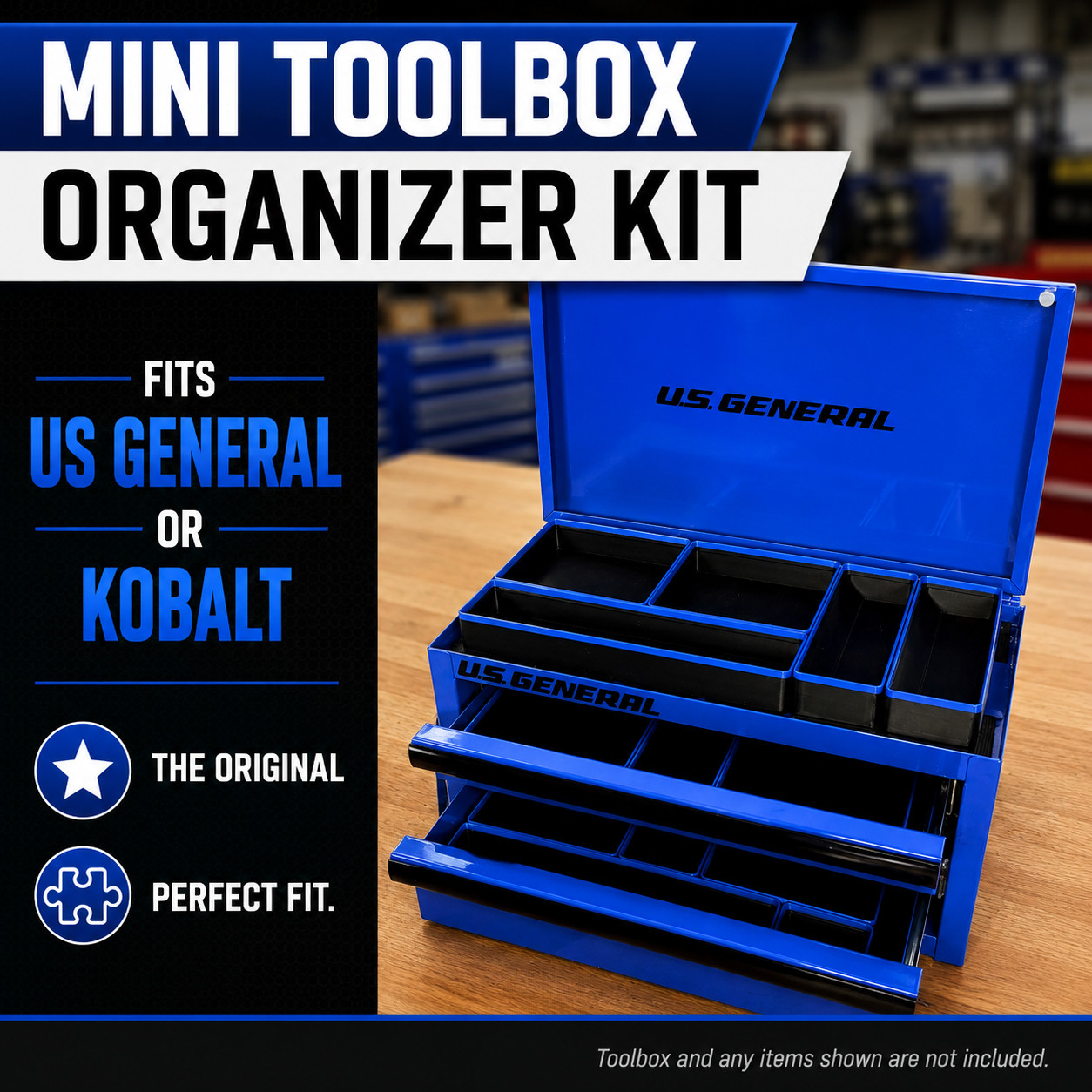 Mini Toolbox Organizer Bins for US General, Harbor Freight, Kobalt | 3D Printed