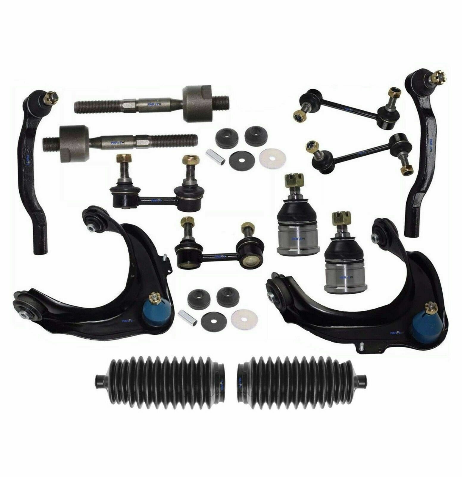 16 Pc Suspension Kit for Honda Accord 98-02 Control Arms Tie Rods Bellow Boots