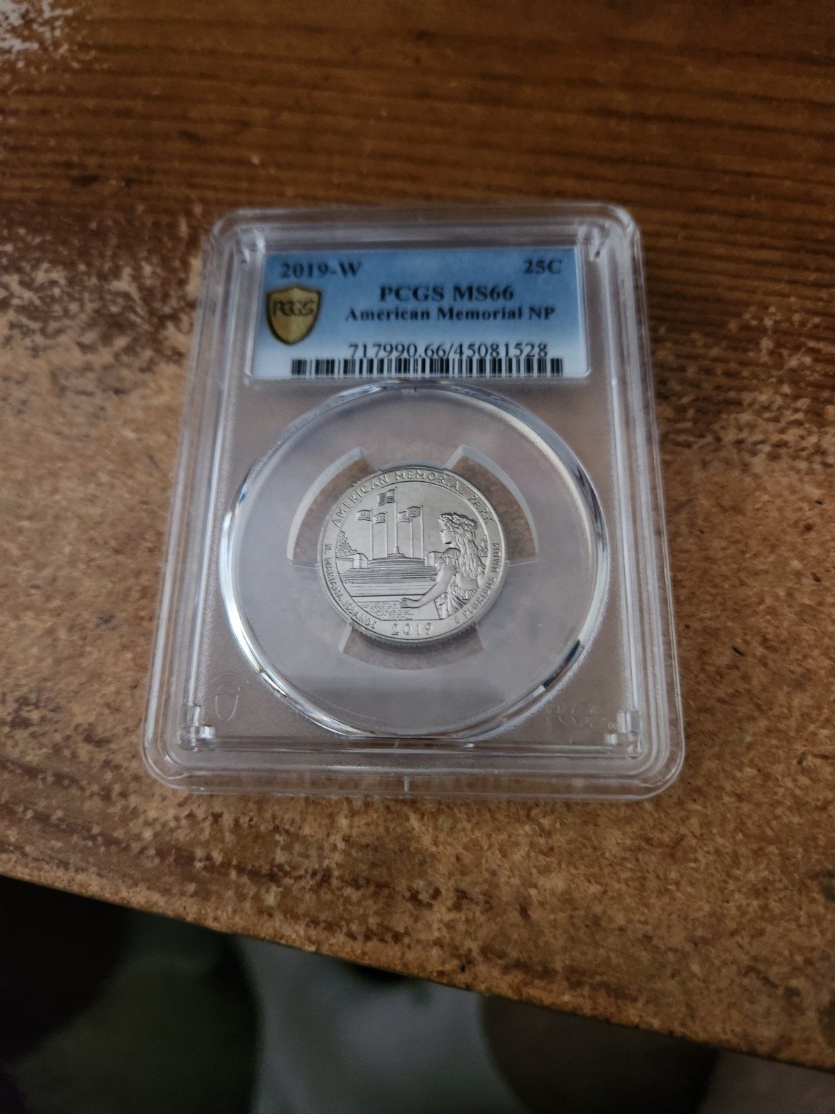 2019 w American Memorial NP quarter PCGS MS 66