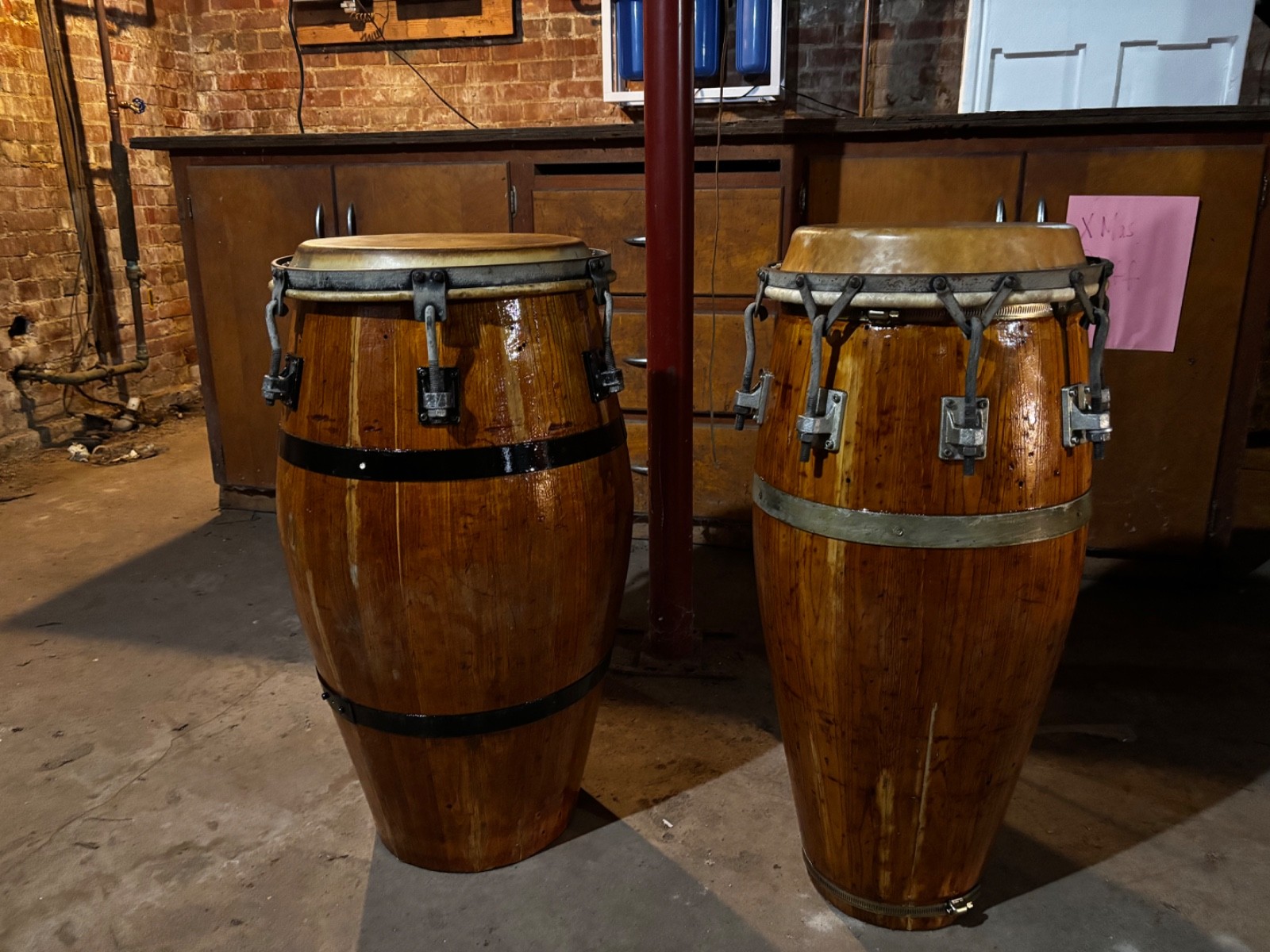 VINTAGE Michel Delaporte Conga/Quinto 10.5x30 & Tumbadora 12.5x30, Walnut