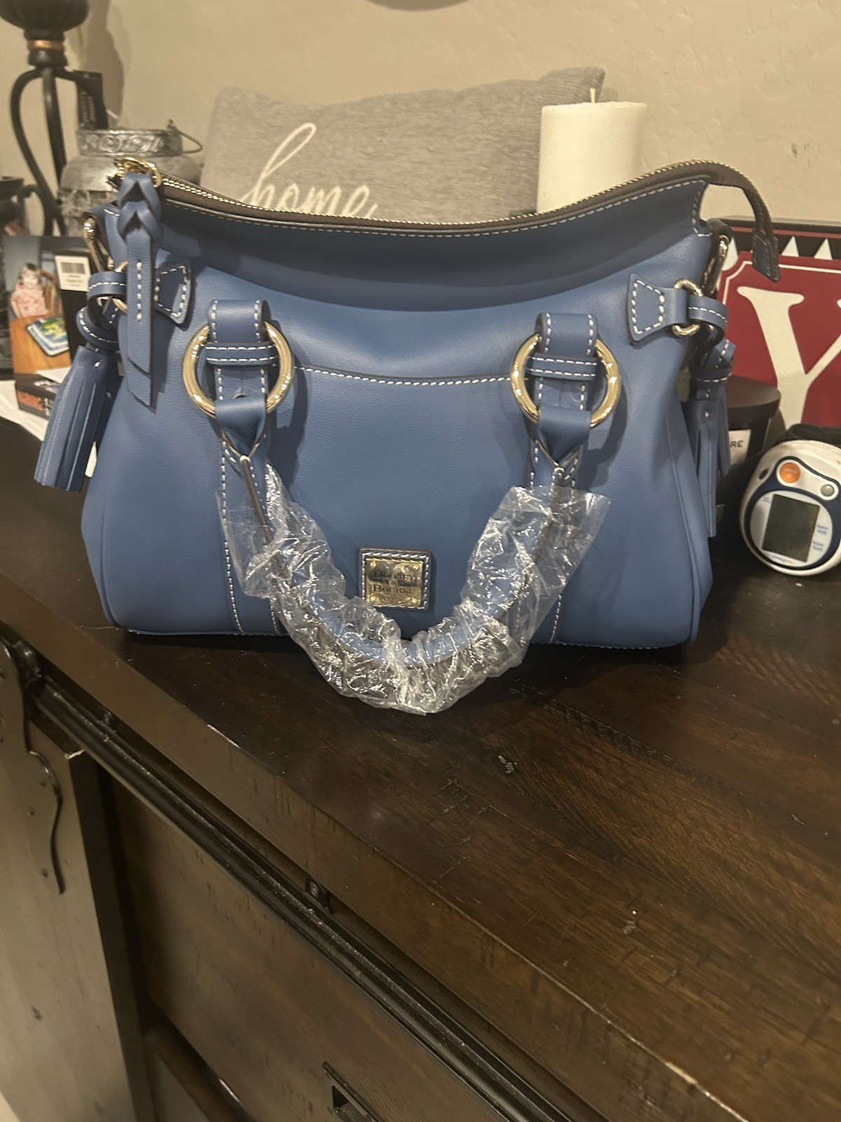 Dooney & Bourke Penrose Satchel NWT Rare Denim Blue