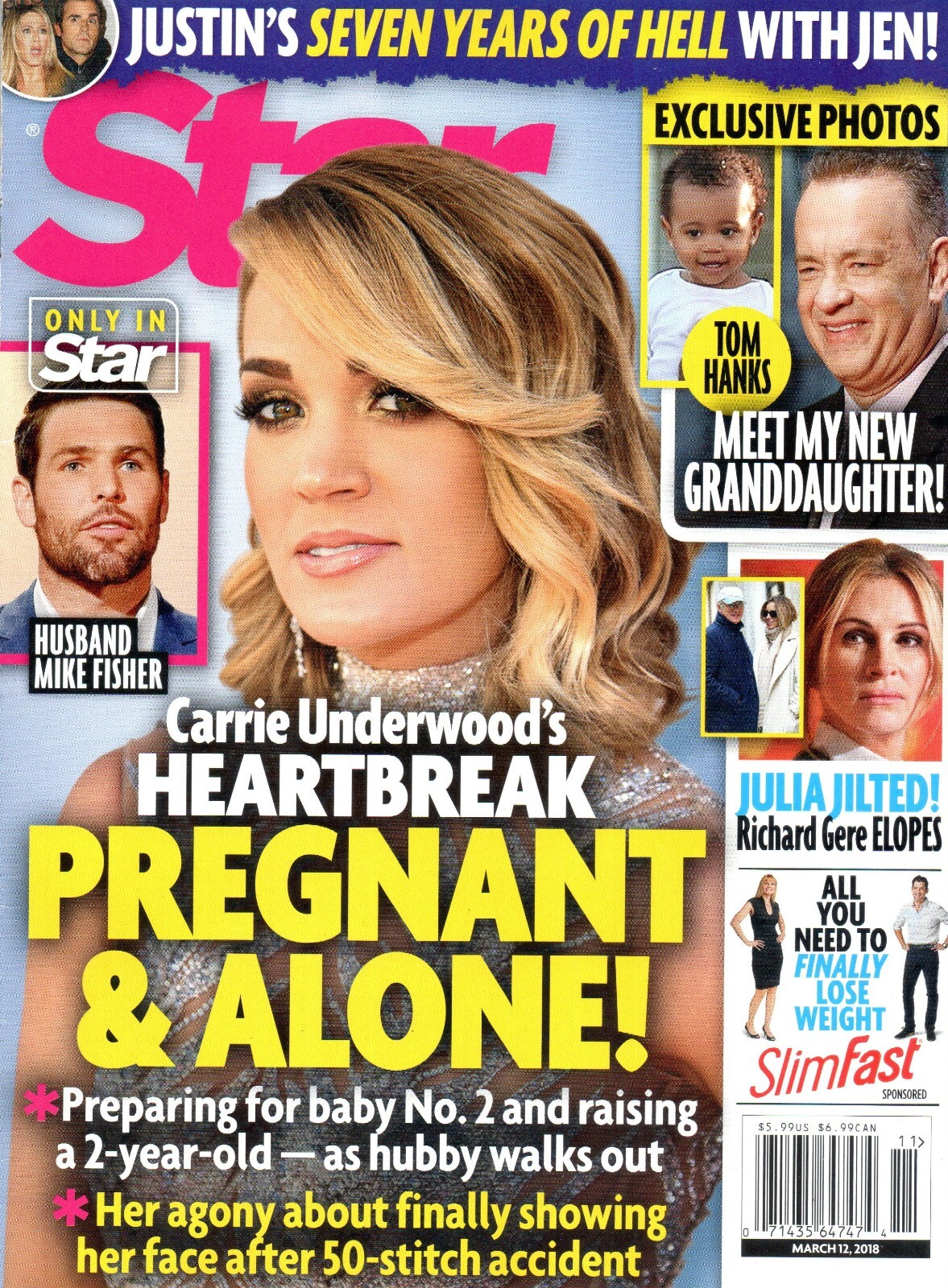 STAR Magazine March 12 2018 Carrie Underwood Tom Hanks Julia Roberts Justin Ther STAR Magazine March 12 2018 Carrie Underwood Tom Hanks Julia Roberts Justin Ther