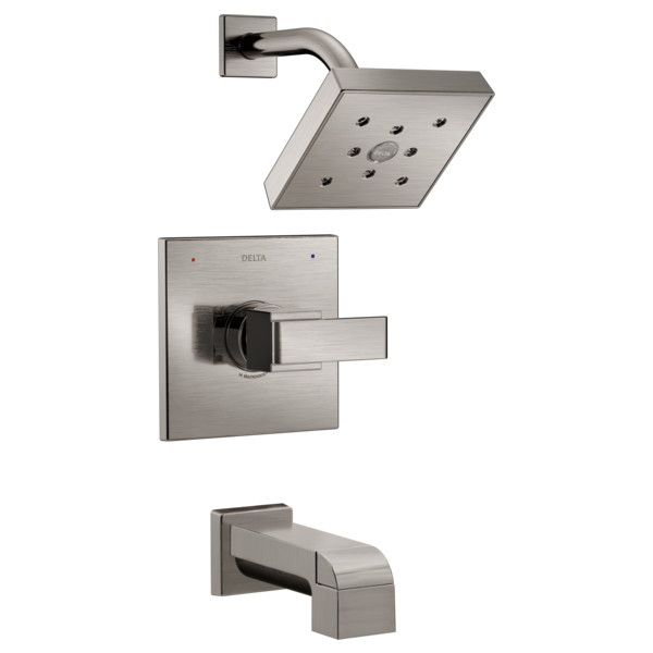 Delta Ara H2Okinetics Tub Shower Trim 14 Series Stainless-Certified Refurbished