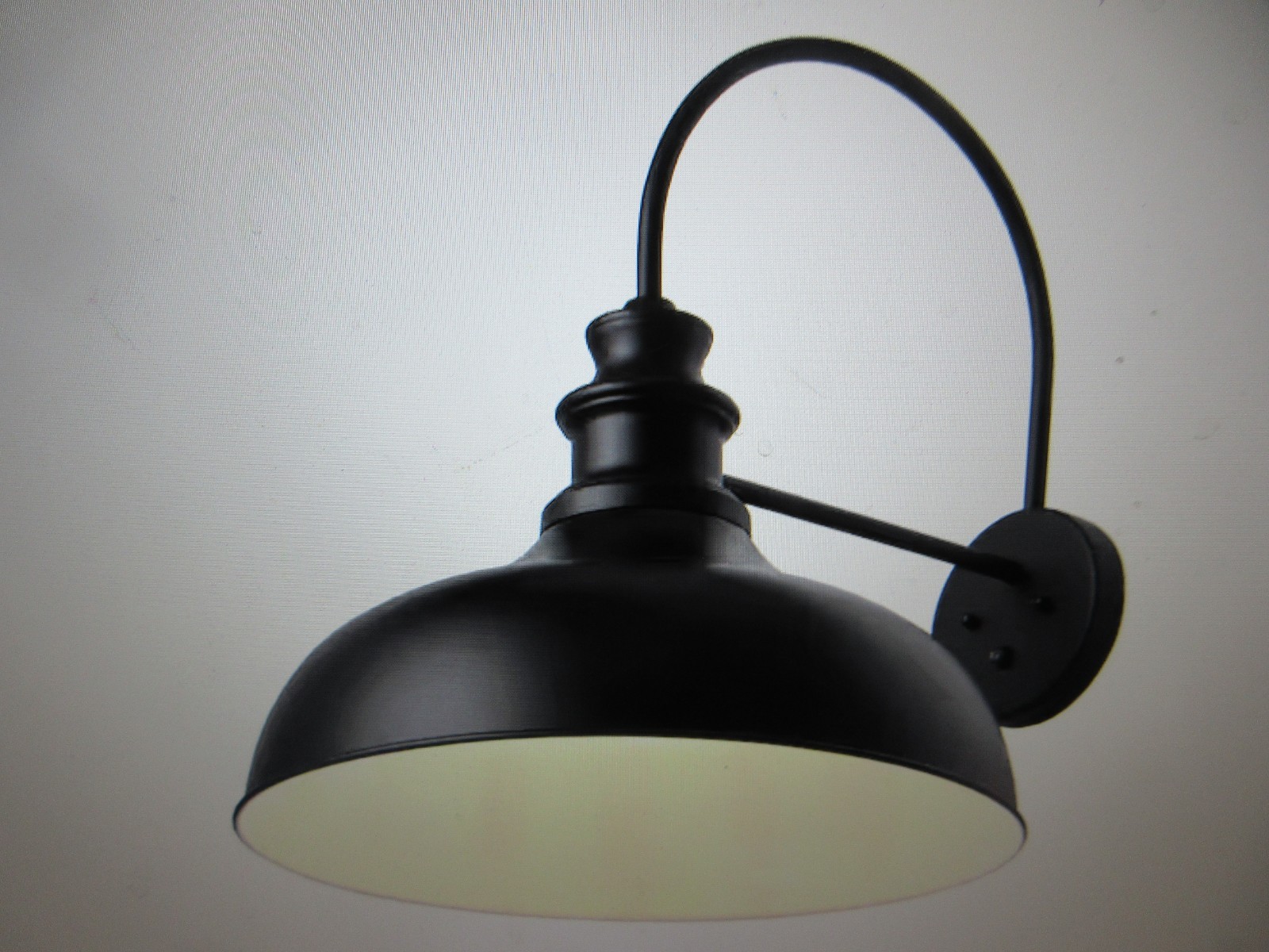 aiwen Modern 19.68 in. W 1-Light Black Outdoor Gooseneck Oversized Sconce aiwen Modern 19.68 in. W 1-Light Black Outdoor Gooseneck Oversized Sconce