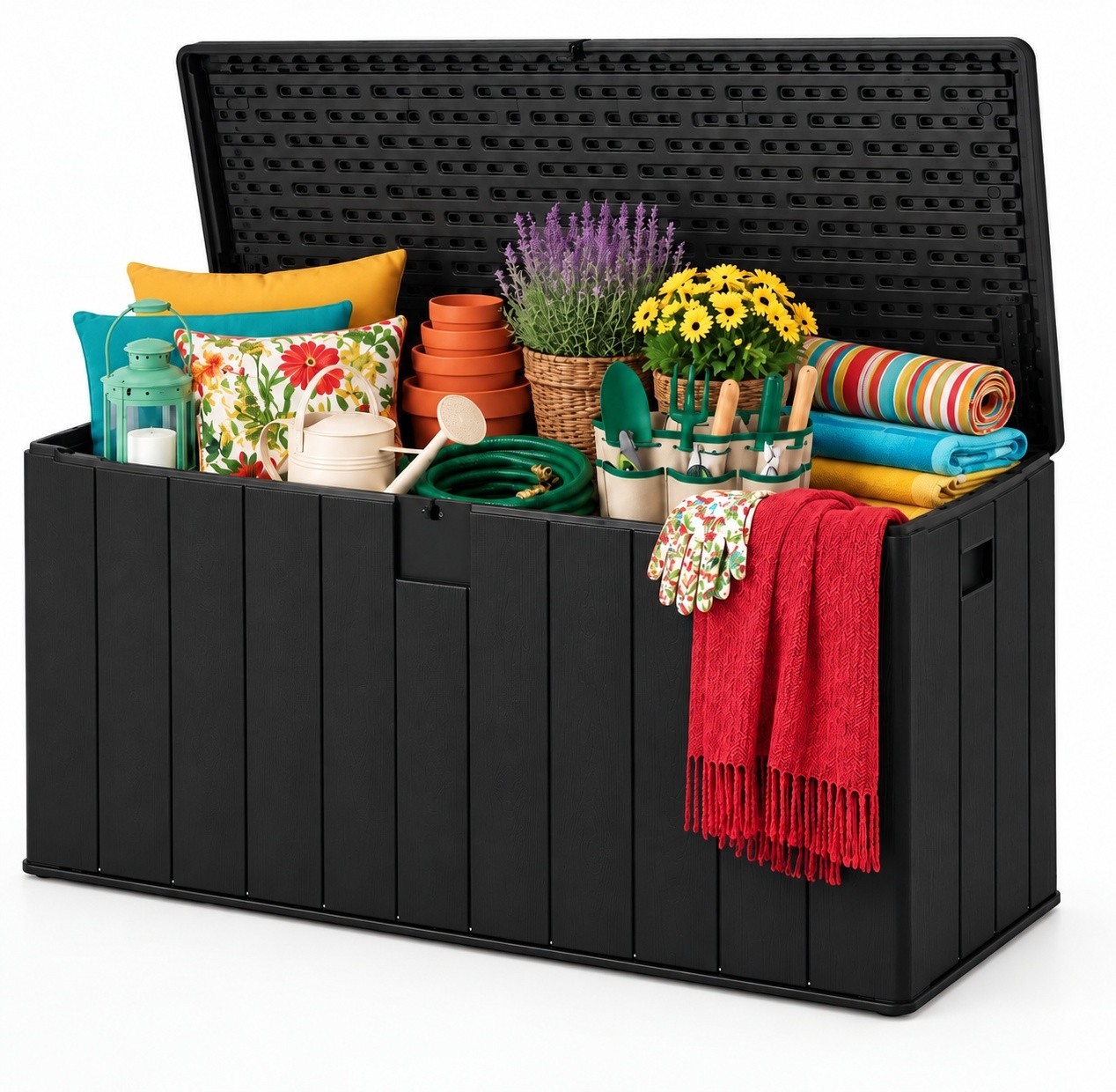 150Gallon Outdoor Deck Box Lockable Waterproof Storage 150Gallon Outdoor Deck Box Lockable Waterproof Storage