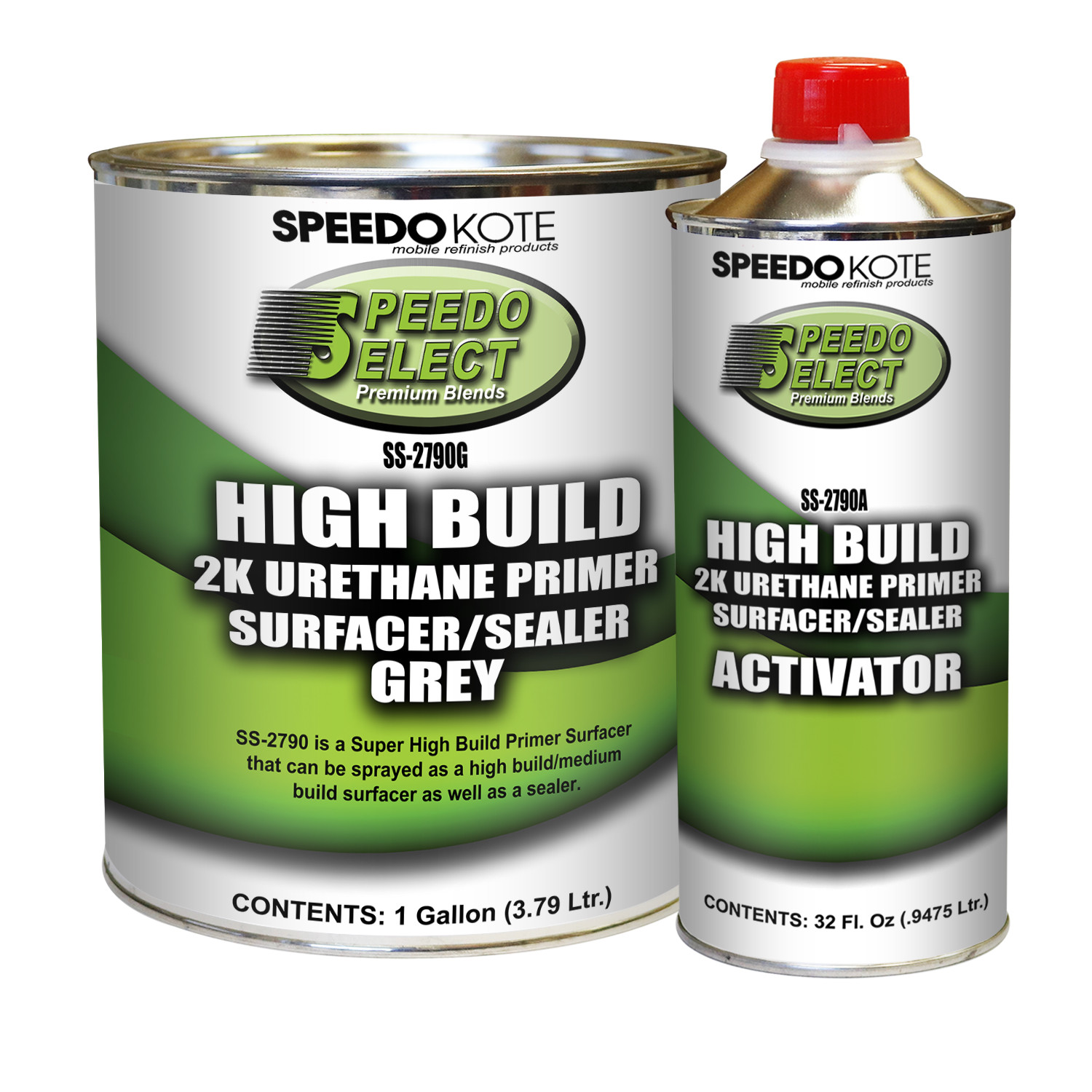 Super Fill High Build 2K Urethane Primer Gray Gallon Kit, SS-2790G/SS-2790A Super Fill High Build 2K Urethane Primer Gray Gallon Kit, SS-2790G/SS-2790A