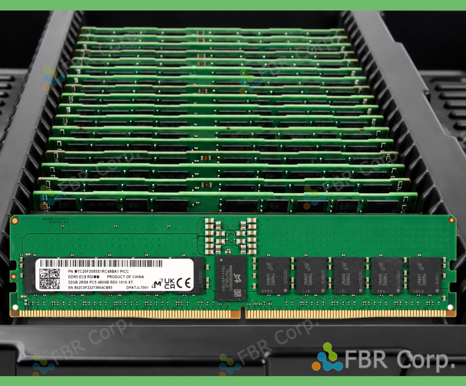 Grade A Micron 32GB PC5-4800B DDR5 2Rx8 RDIMM RAM MTC20F2085S1RC48BA1 LOT