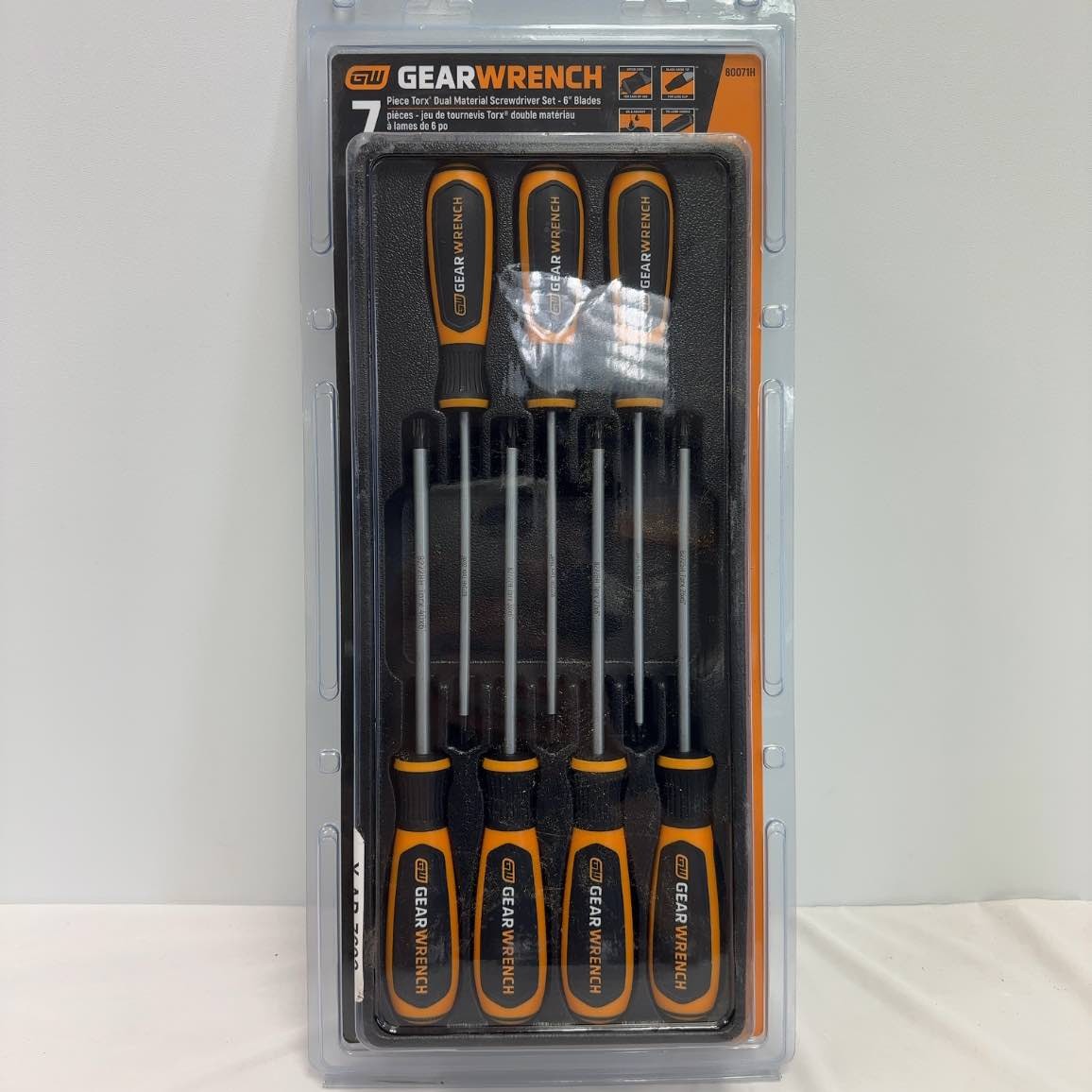 GearWrench 80071H 7Pc Torx Screwdriver Set Dual Material T10-T40 GearWrench 80071H 7Pc Torx Screwdriver Set Dual Material T10-T40