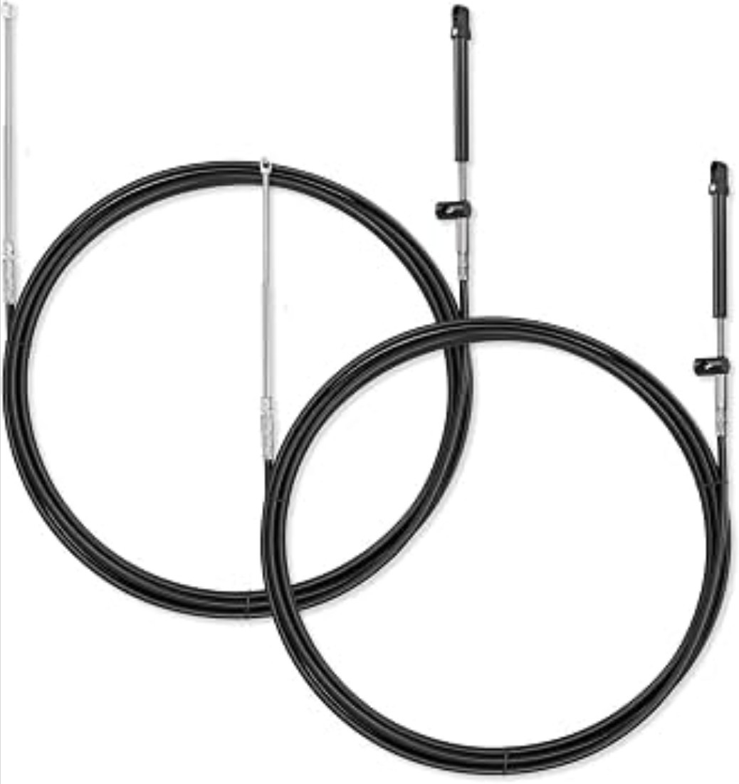 2Pcs 18FT Outboard Throttle Shift Control Cables GEN 2 Mercury MerCruiser 4000