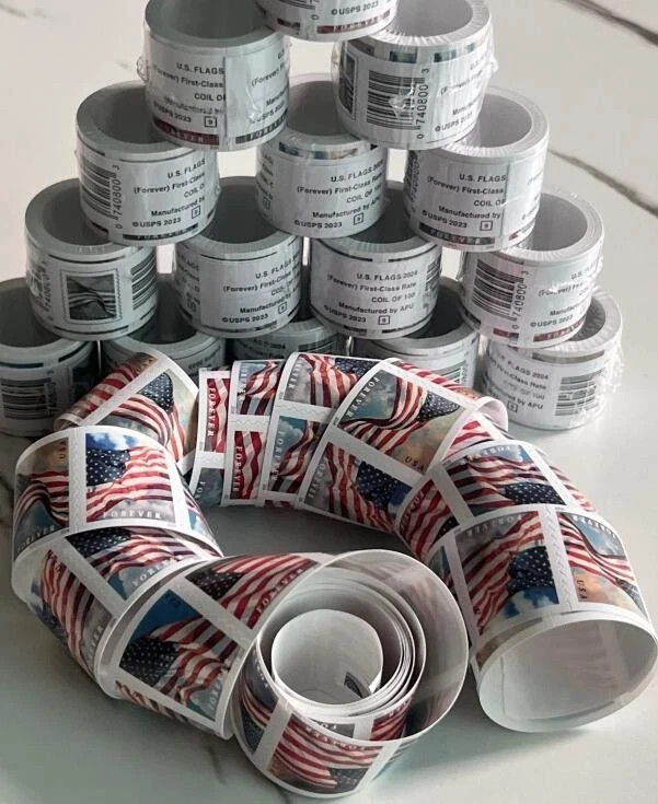 10 Rolls Of 100 2024 U.S. Flag First Class US 1000PCS 10 Rolls Of 100 2024 U.S. Flag First Class US 1000PCS
