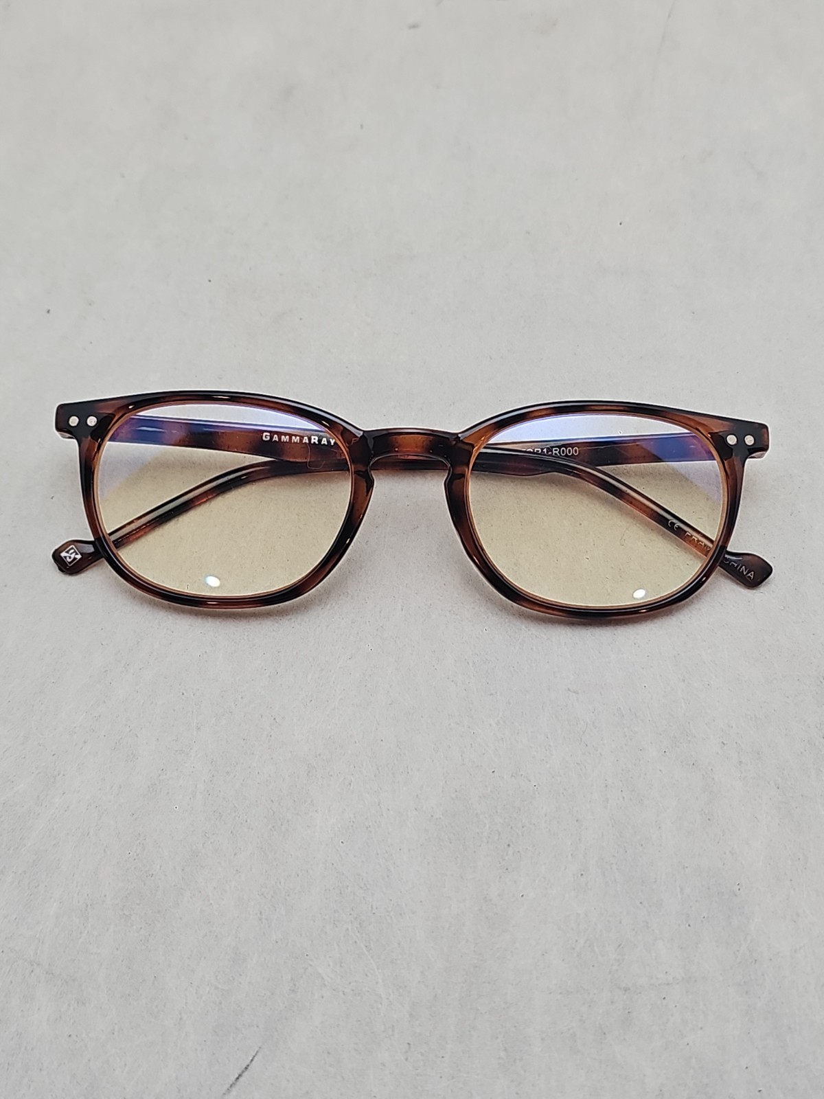 EUC Gamma Ray Optics OG-010-TOR1 Tortoise Slim Vintage Blue Light Glasses