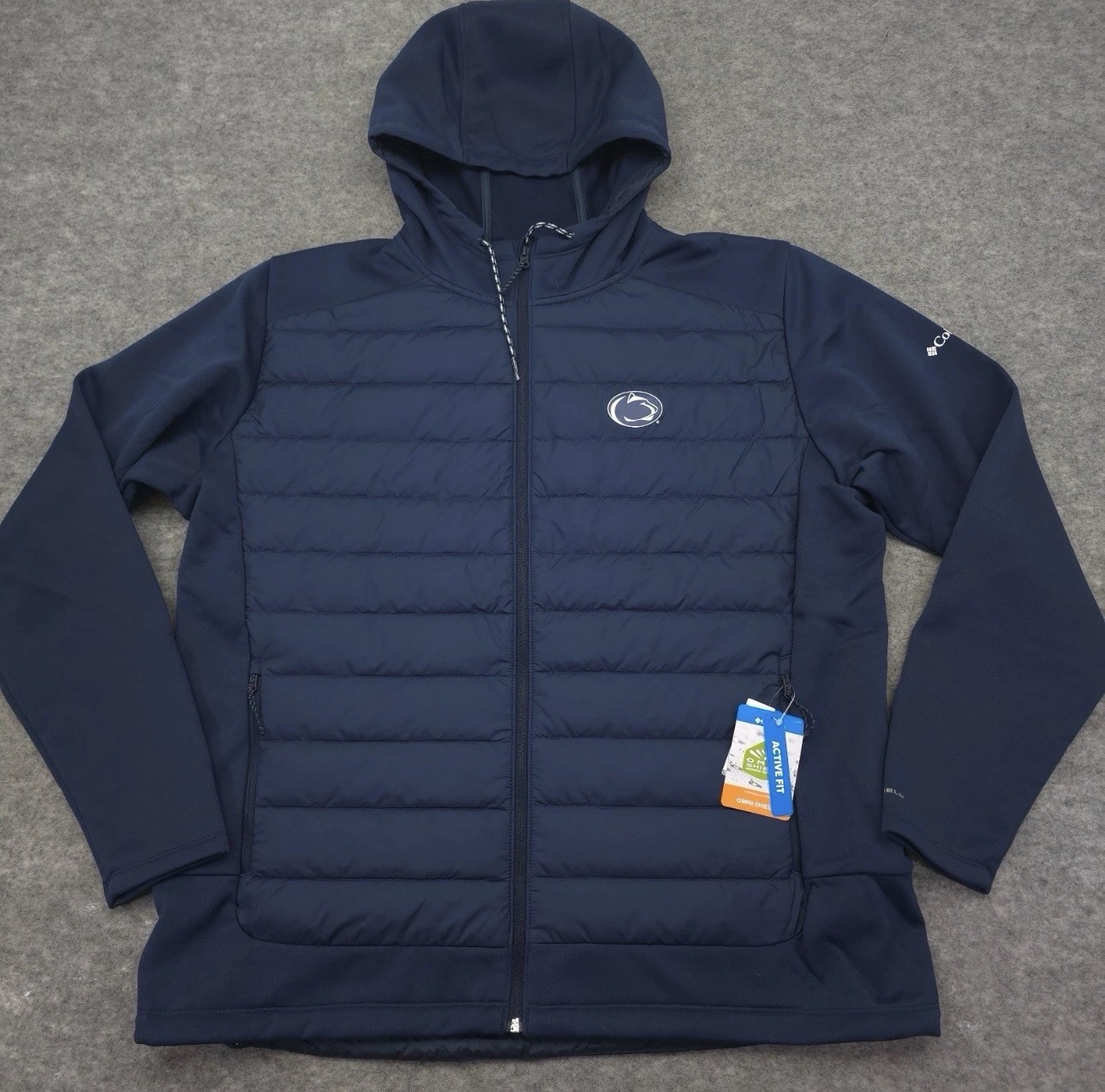 Columbia Penn State Nittany Lions Jacket Omni-Shield Hooded Mens Size 2XL Columbia Penn State Nittany Lions Jacket Omni-Shield Hooded Mens Size 2XL