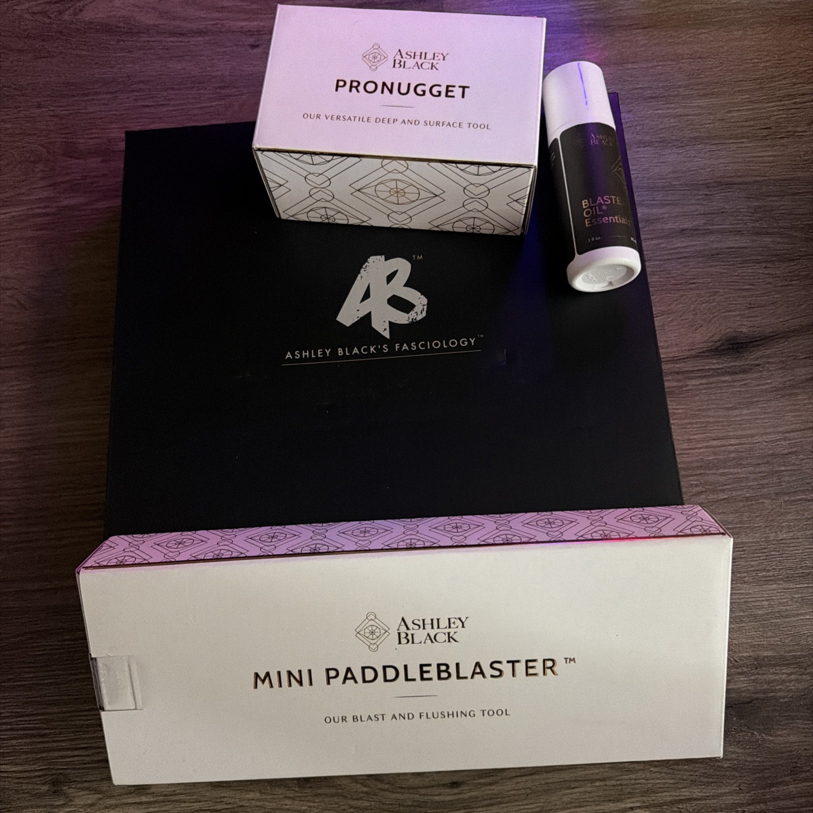 Ashley Black Mini Fascia Blaster Paddle Blaster ProNugget Blaster Oil NEW